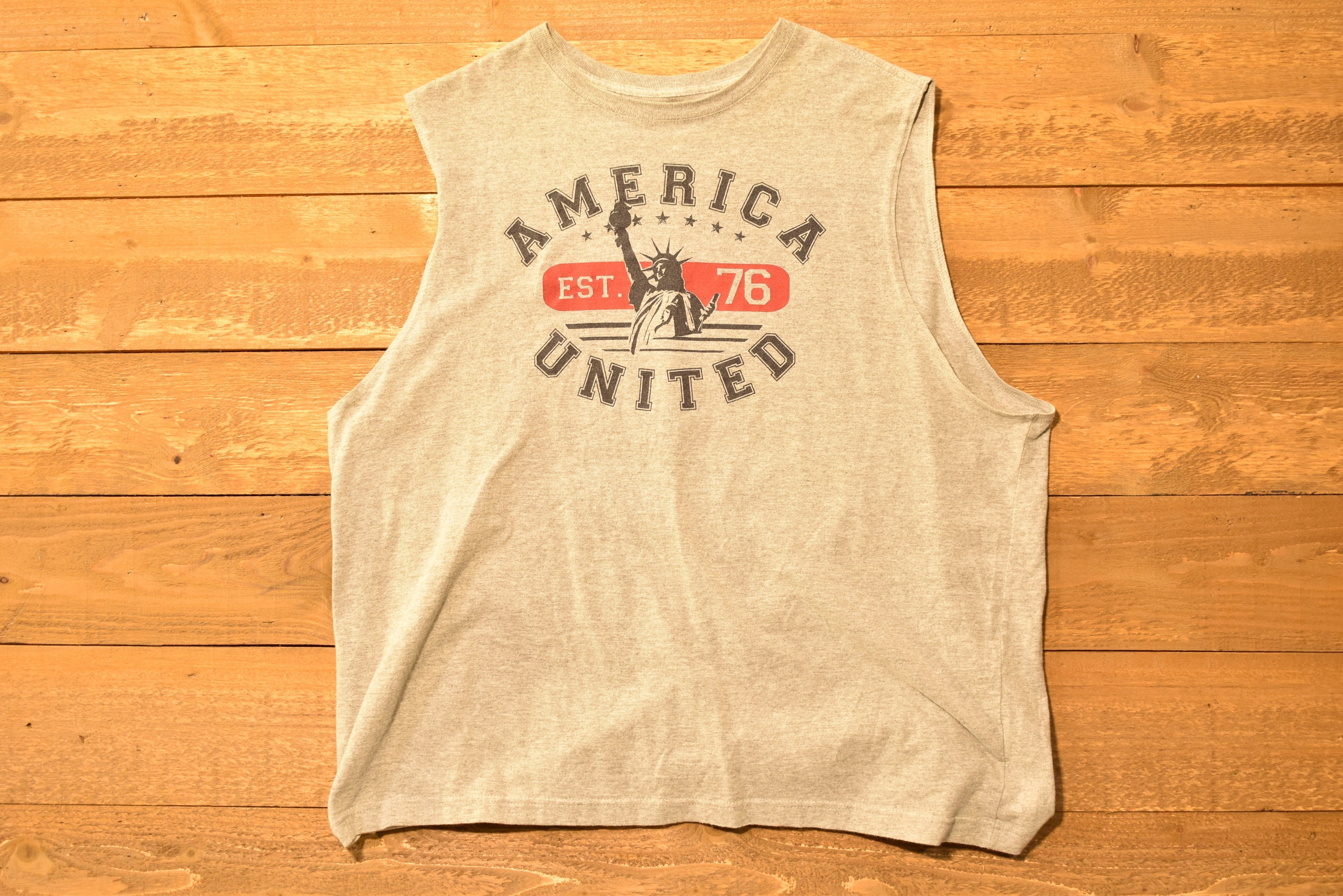 American United cut off grey mens shirt XL Faded Glory