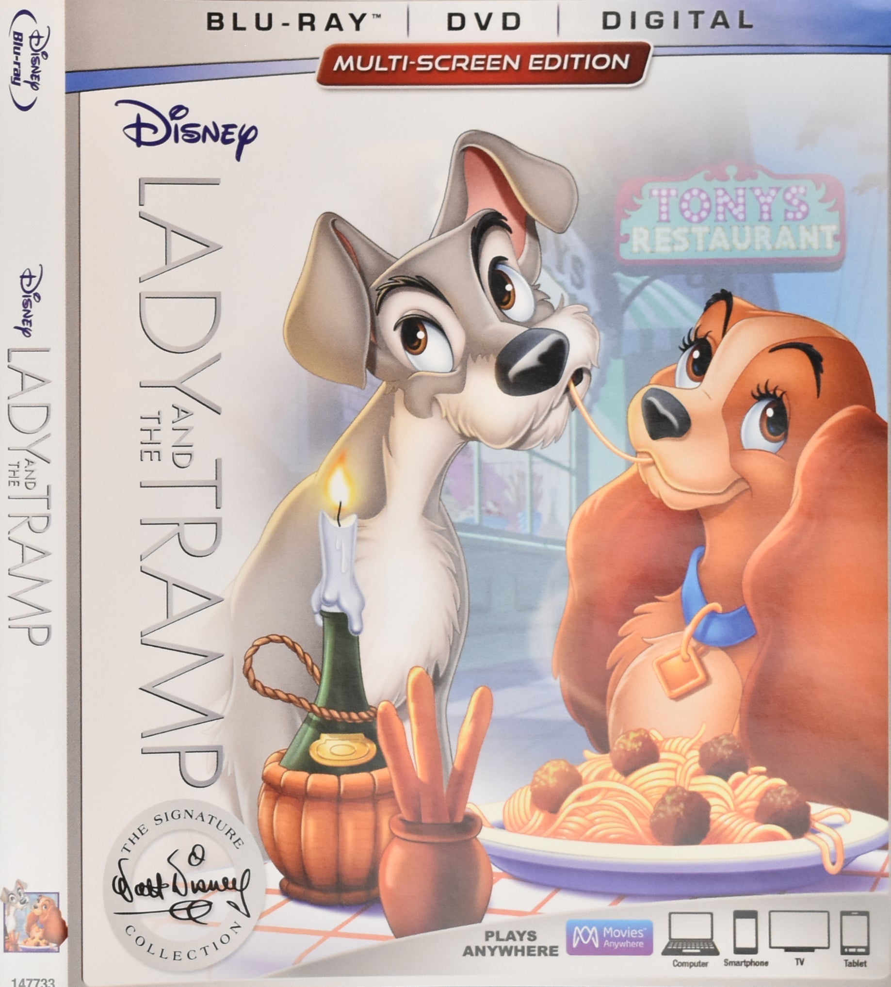 Lady and the Tramp Dvd Movie Used Blu Ray Disney
