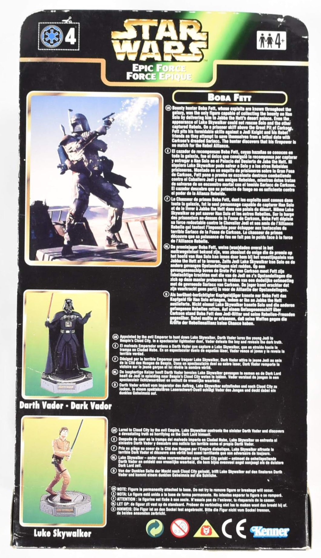 Star Wars Epic Rotate Figure 360 Boba Fett 1997 New