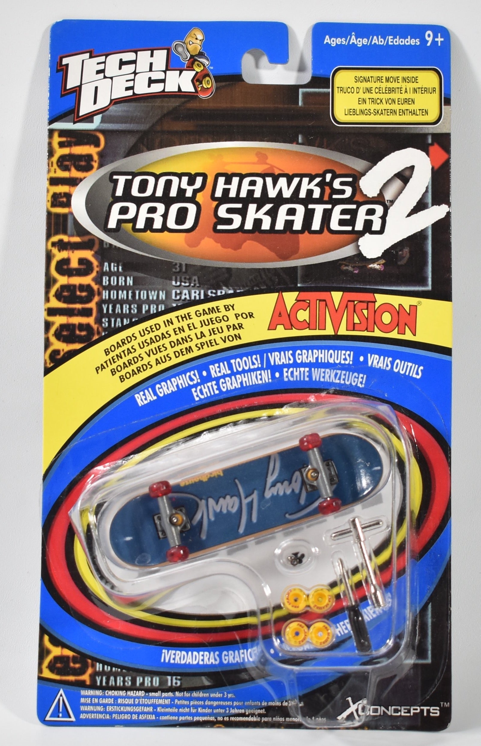 Tech Deck Vintage Bird House Skateboards Birdhouse Wheels Blue Hawk Board Mint