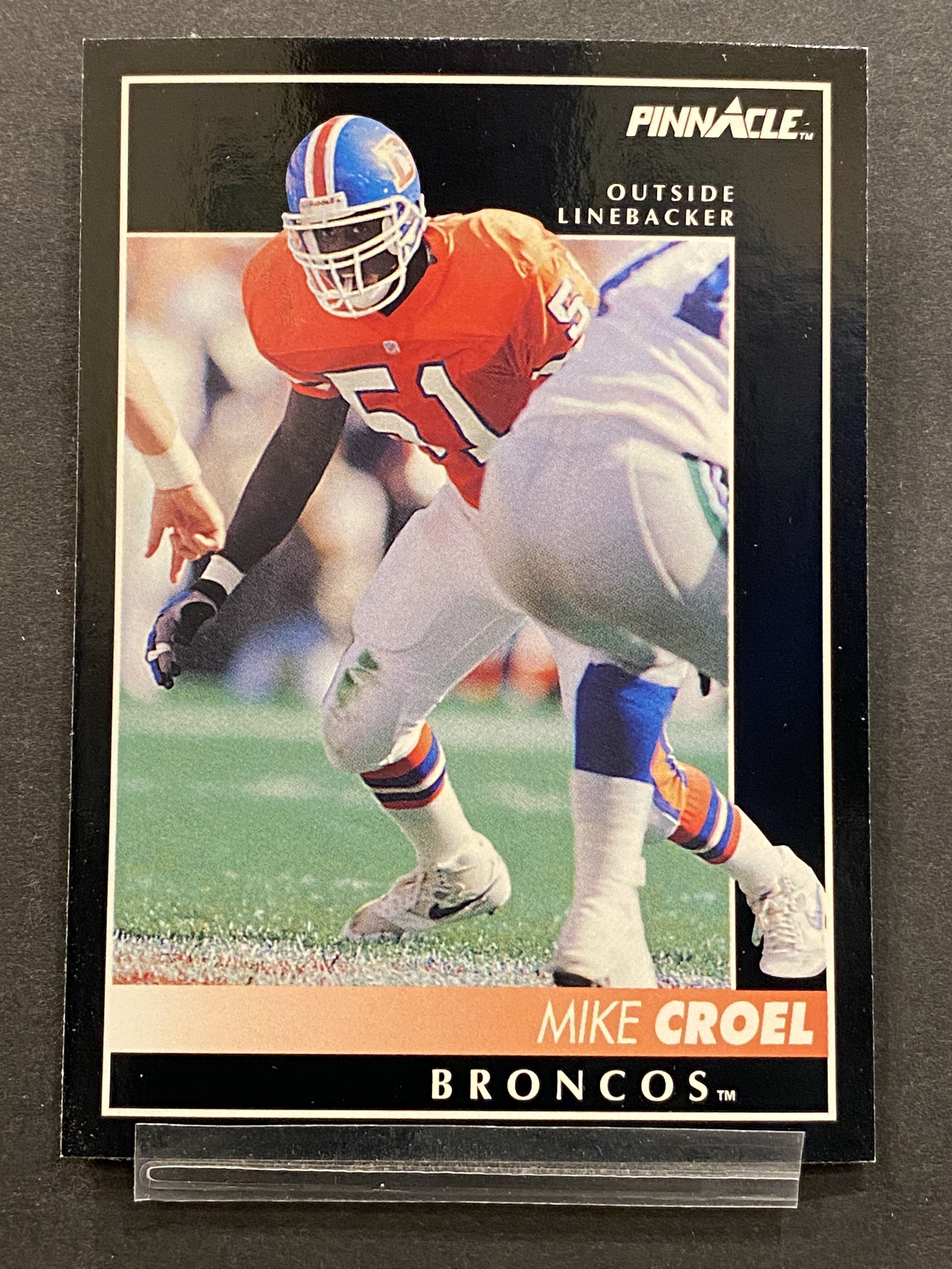Mike Croel Pinnacle Football Card Denver Broncos