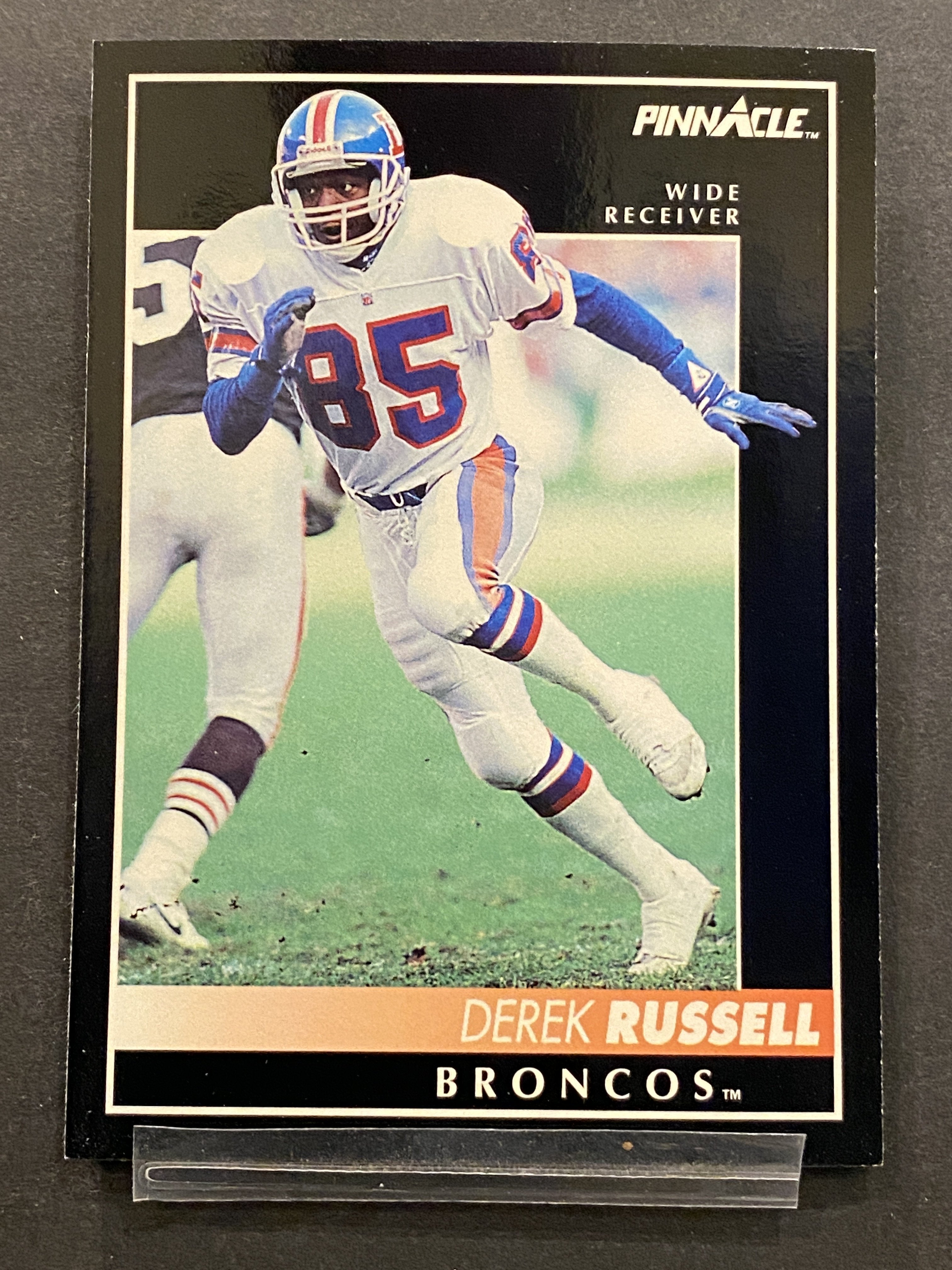 Derek Russell Pinnacle Football Card Denver Broncos