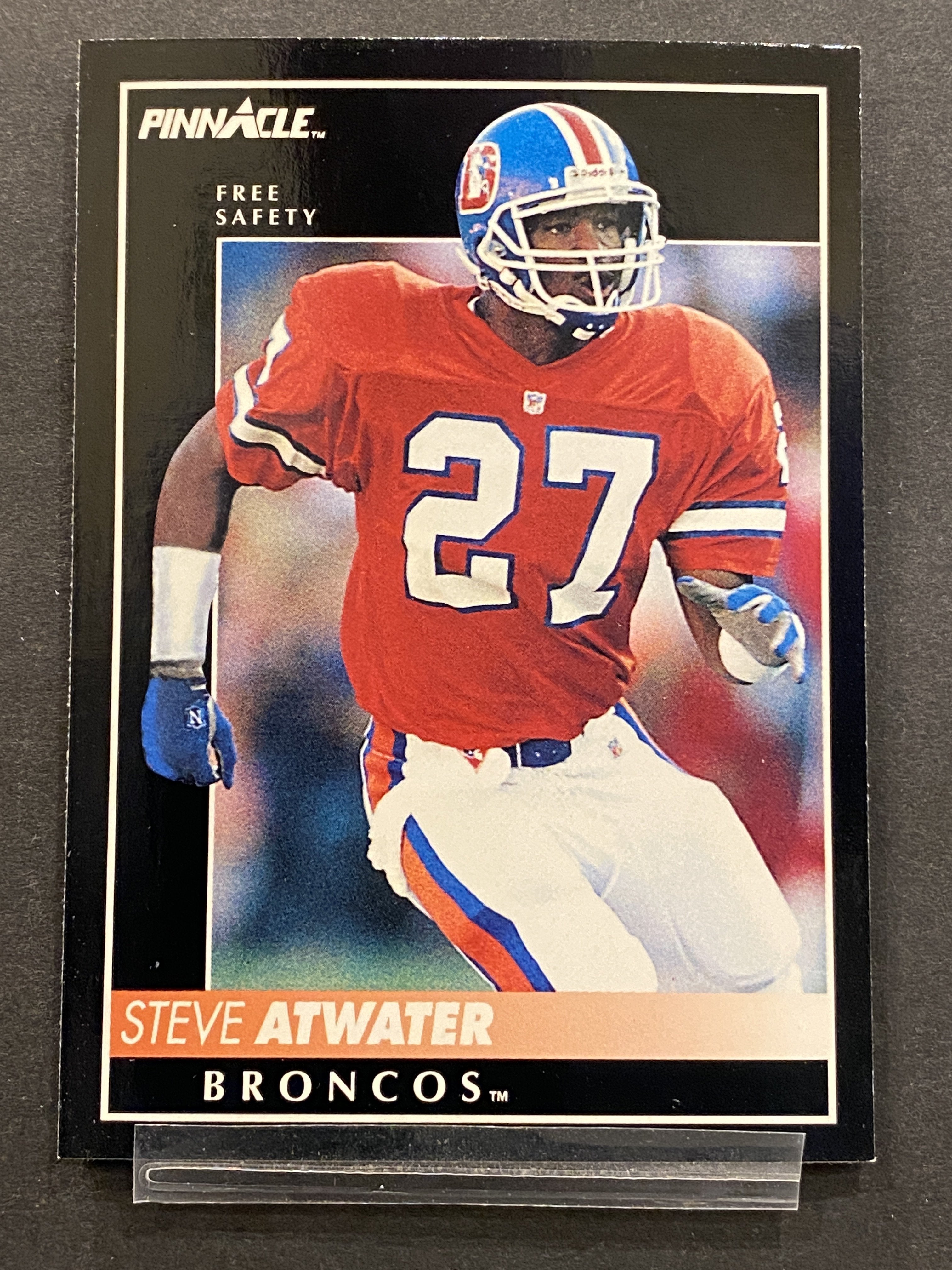 Steve Atwater Pinnacle Football Card Denver Broncos