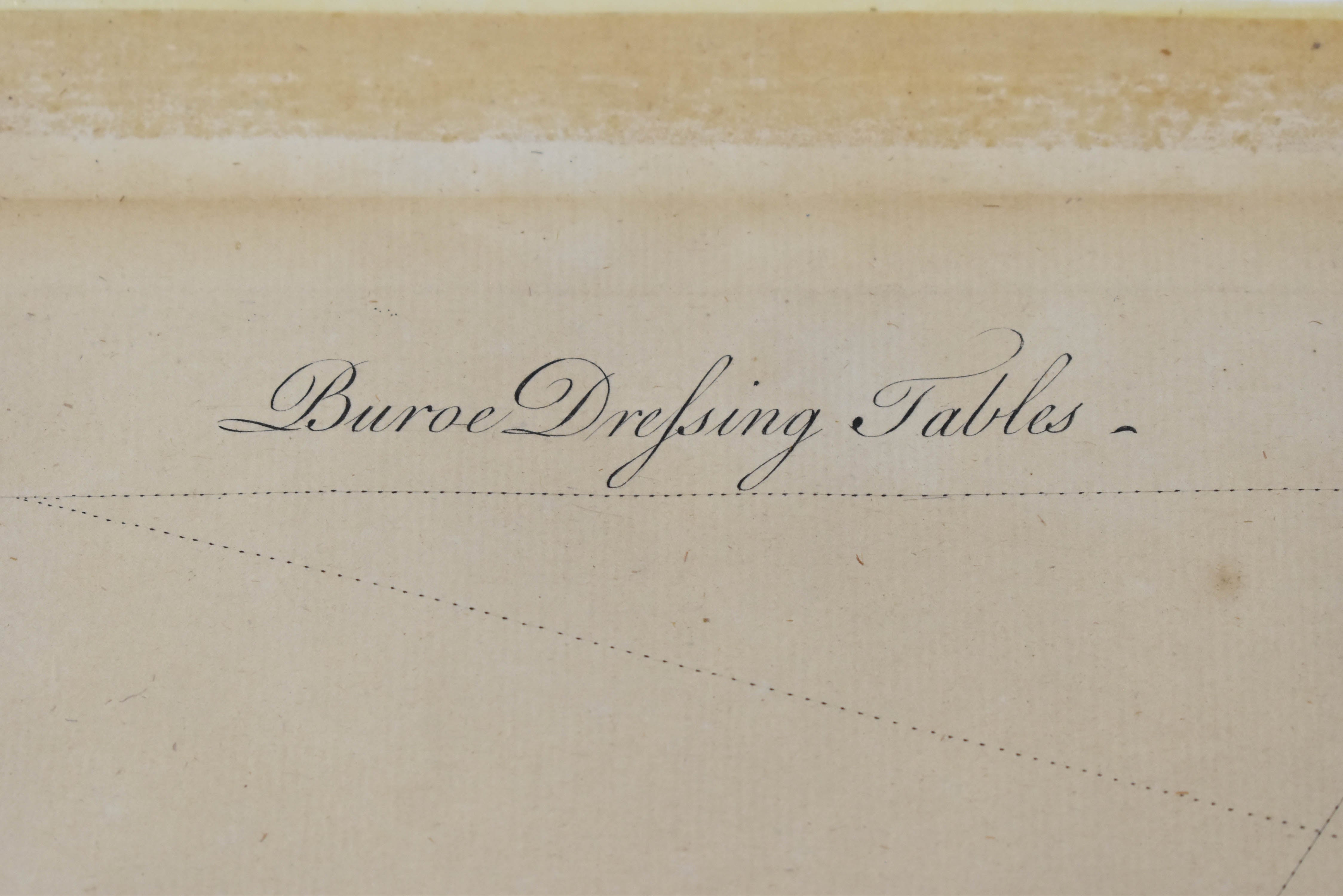 A Buroe Dressing Table Thomas Chippendale 1760 Engraving Template LXIII