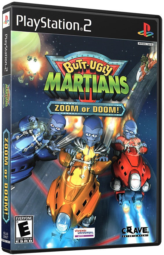 Butt Ugly Martians - Zoom or Doom! PS2 Sony Playstation 2 Used Video Game PS2