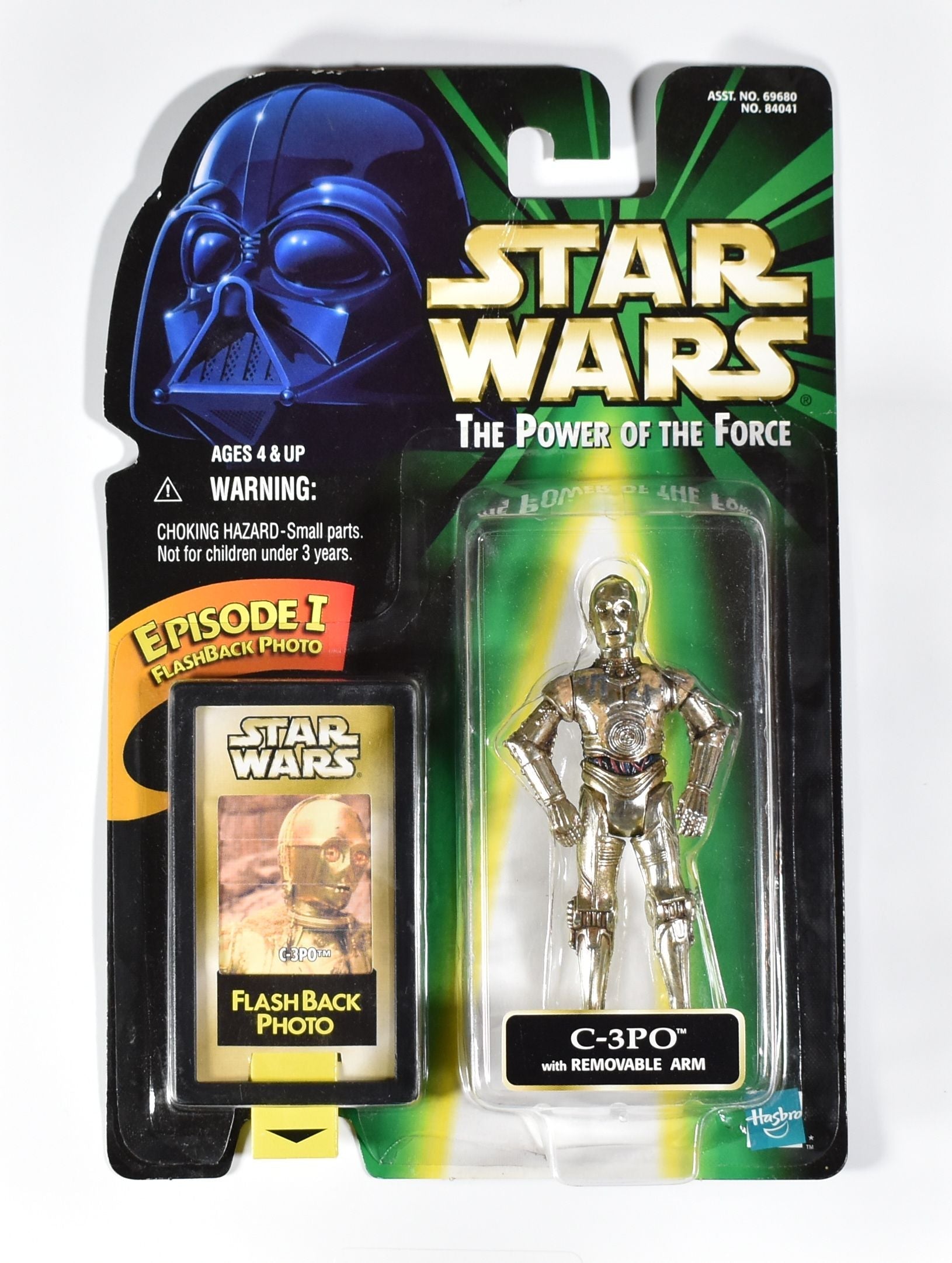 Star Wars Power of the force Flash Back Photo C-3PO Removable Arm Action Figure