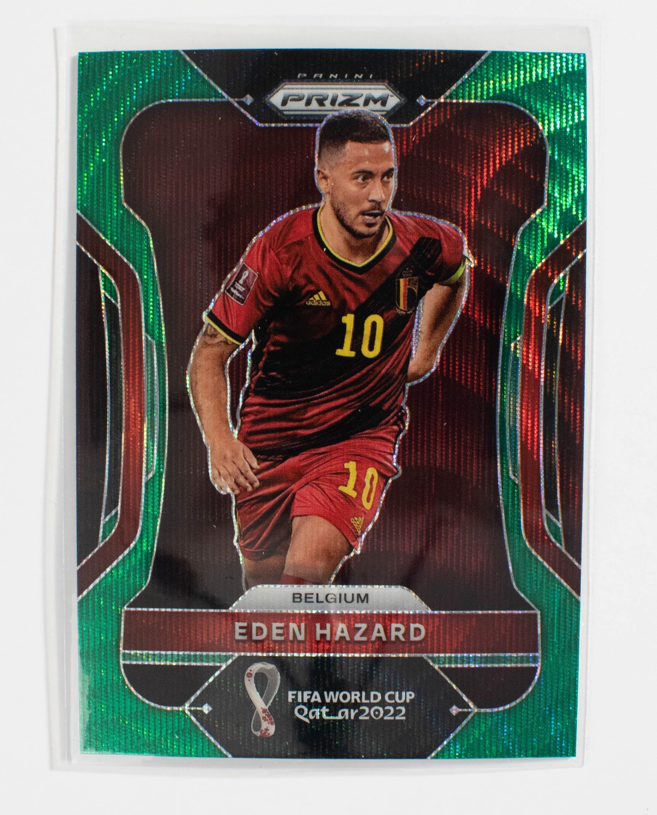 2022 Panini Prizm FIFA World Cup Green Wave 16 Eden Hazard