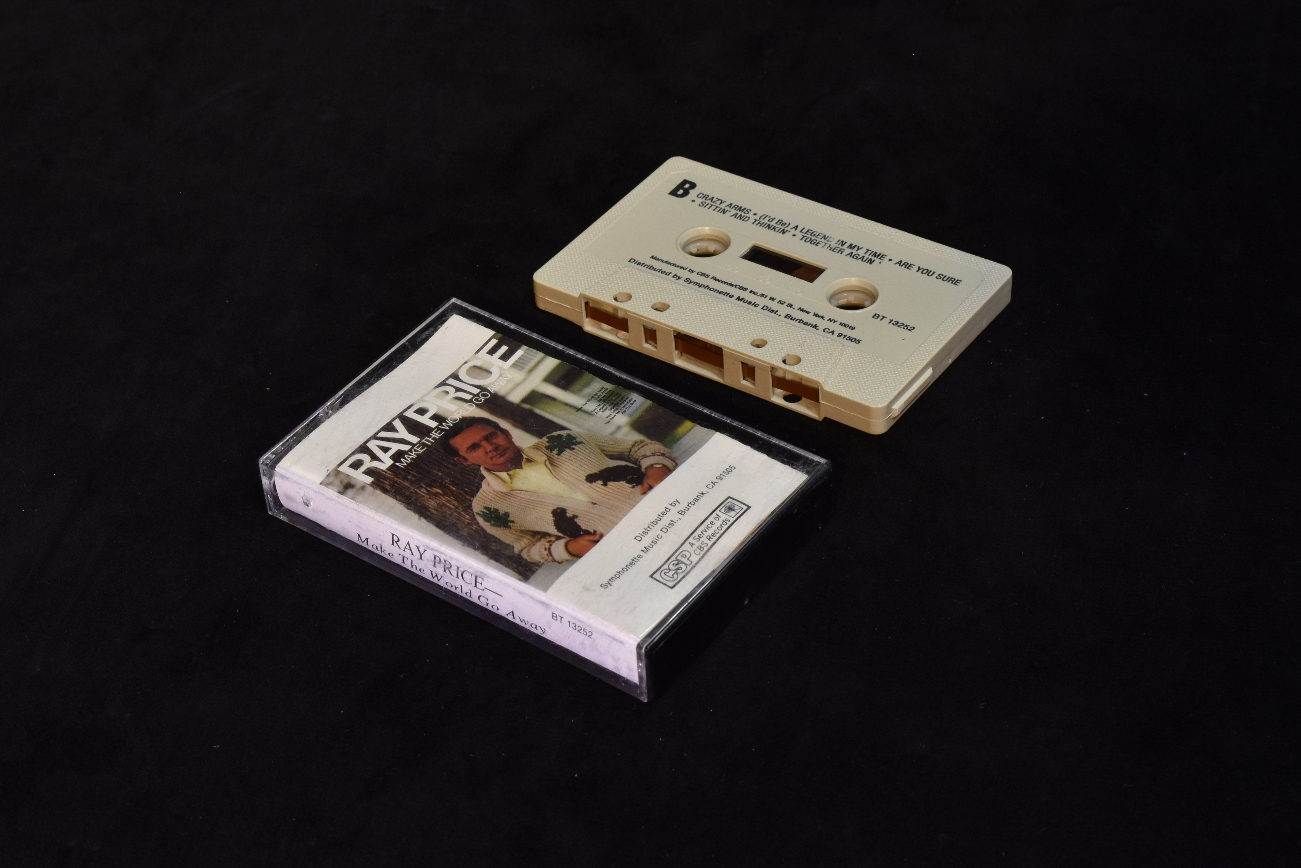 Ray price make the world go away cassette tape used