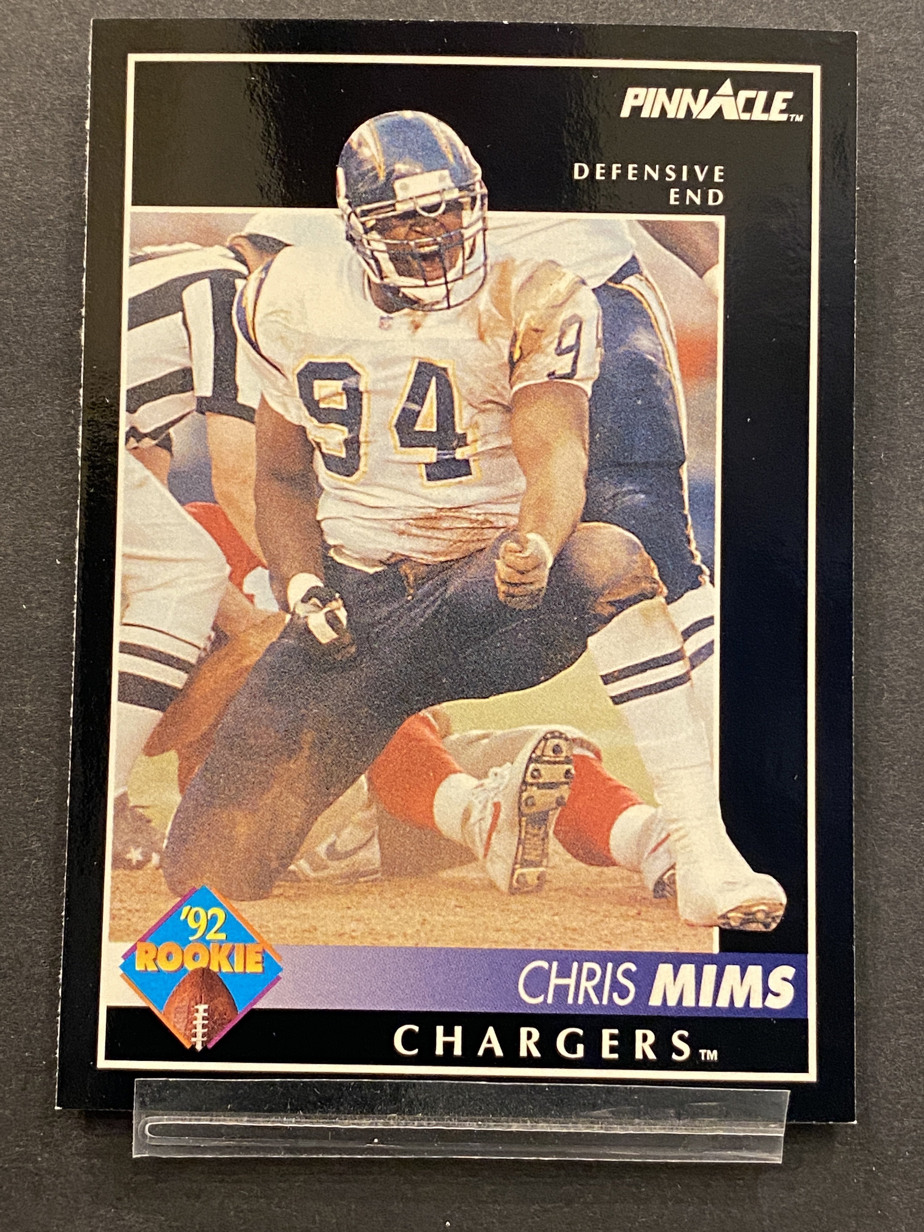 Chris Mims Pinnacle Football Card Los Angeles Chargers