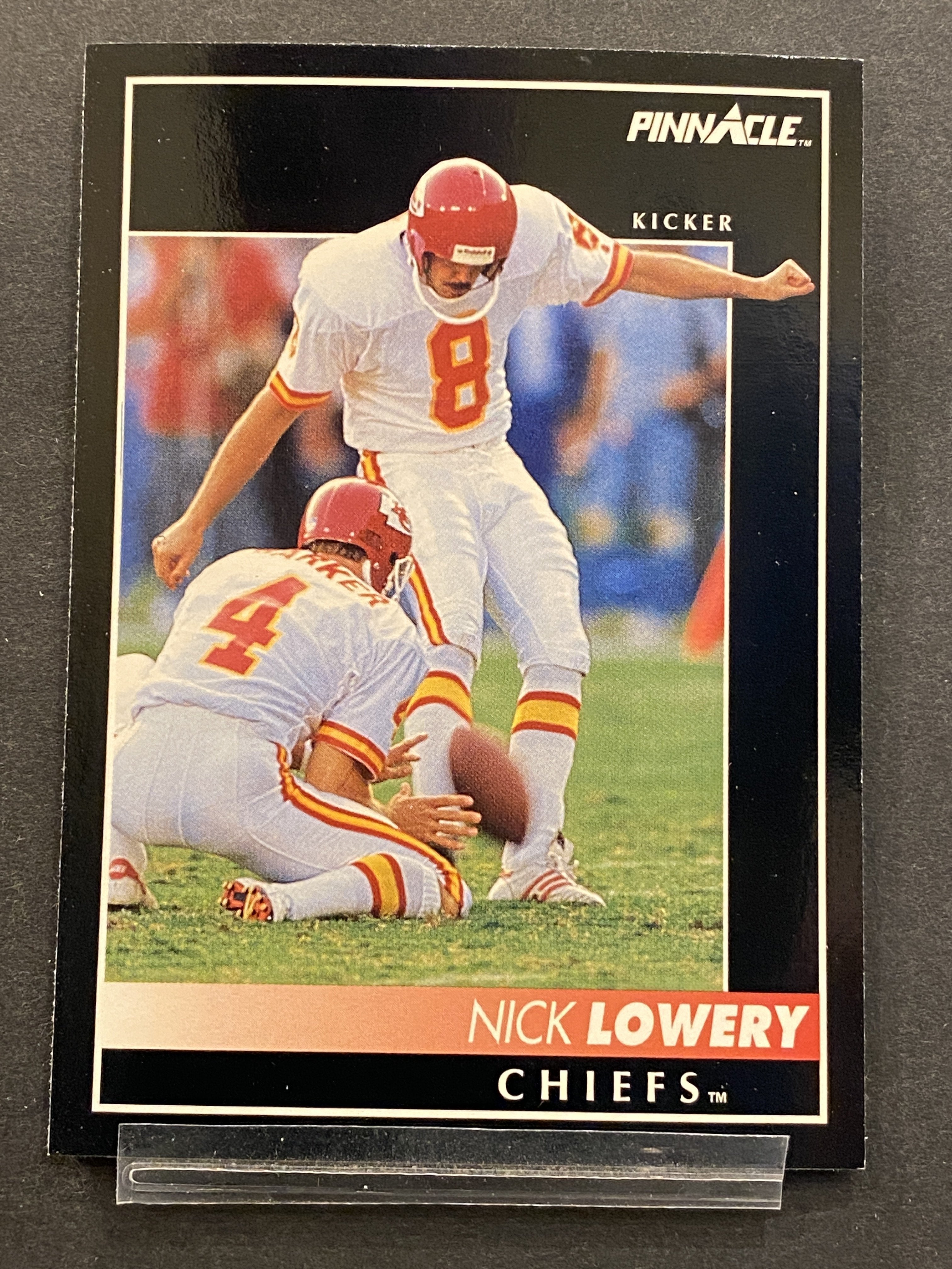 Nick Lowery Pinnacle Football Card Kansas City Chiefs