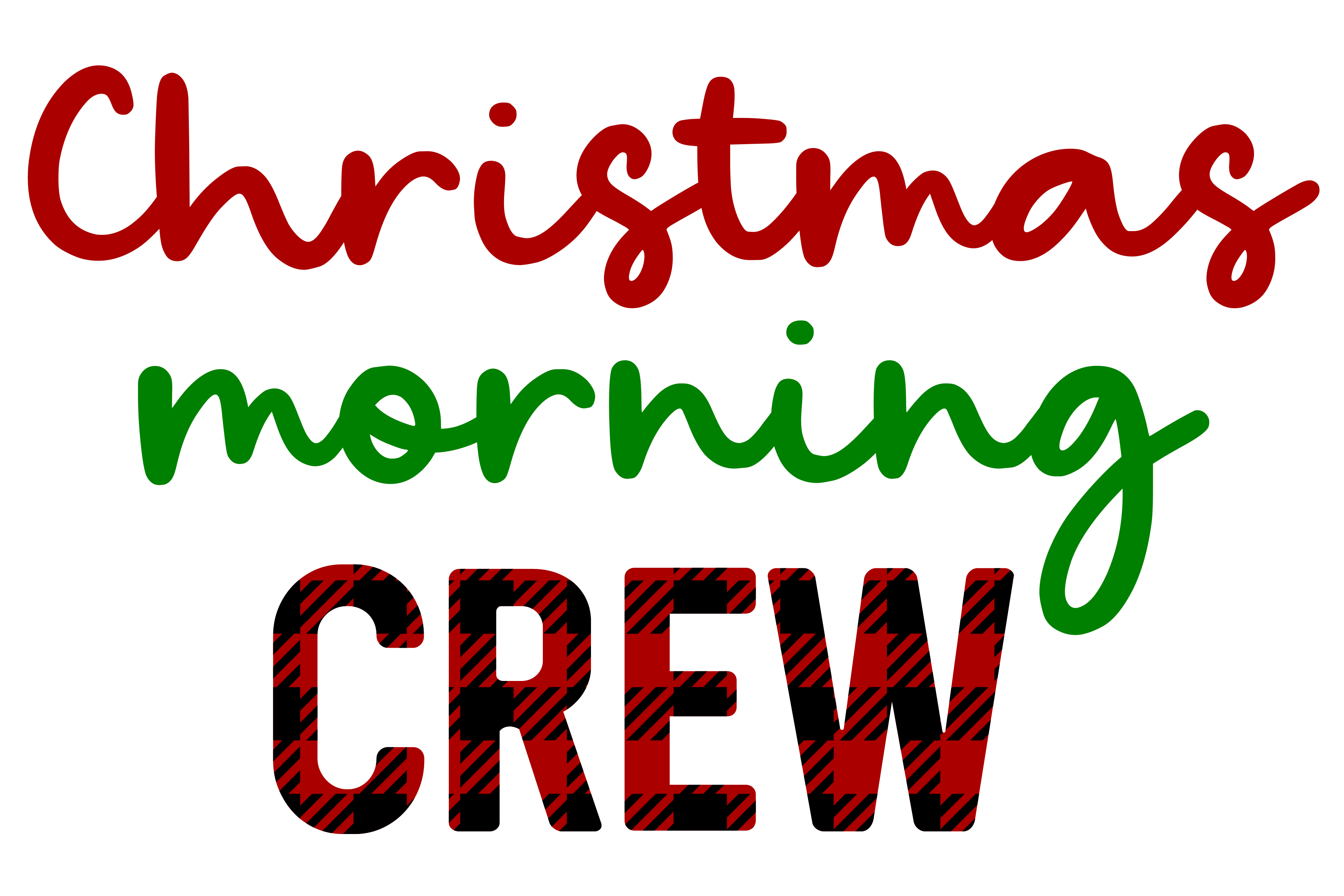 Christmas Morning Crew Plaid