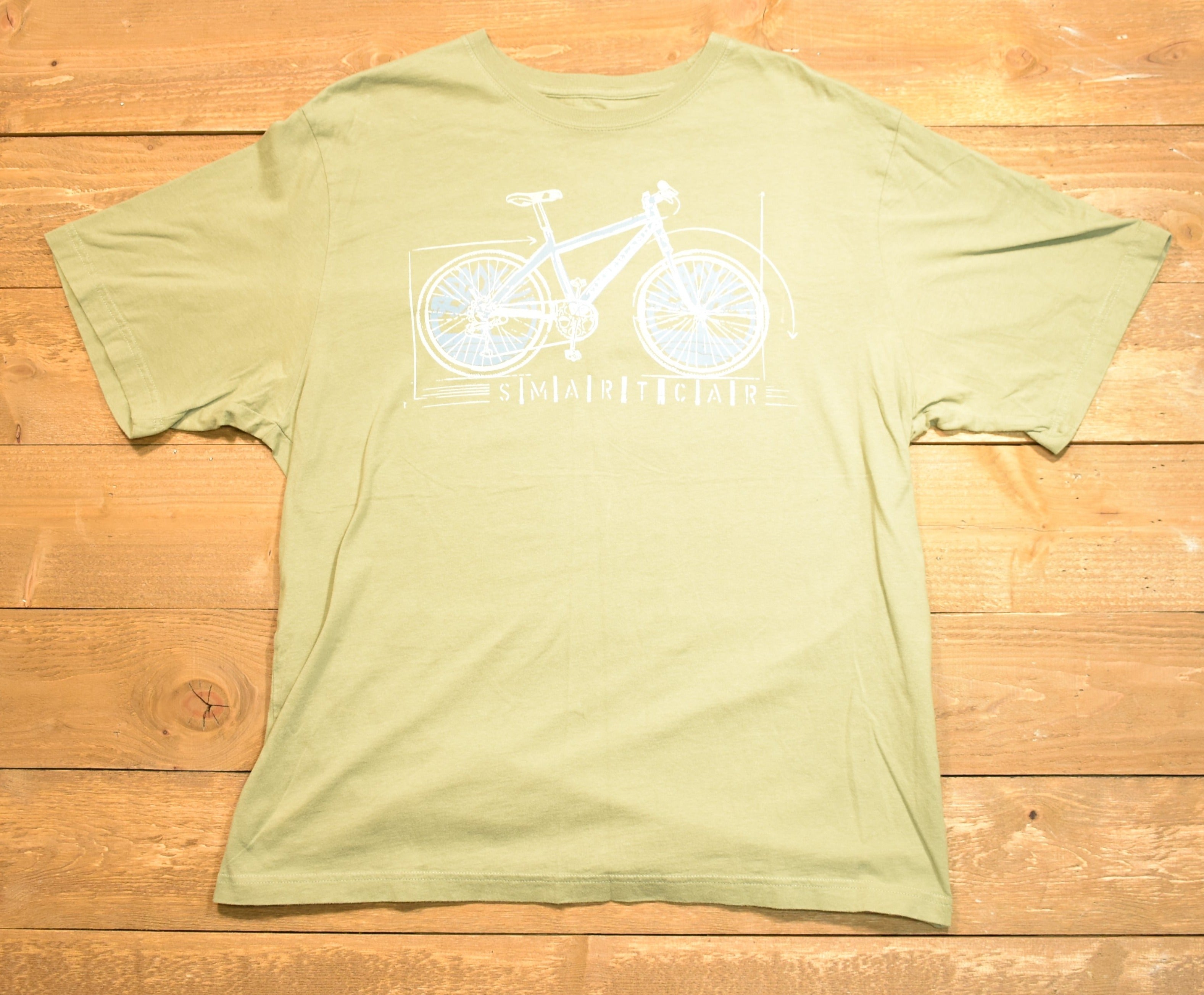 Timberland men's T-shirt large smart car green T-shirt used authentic