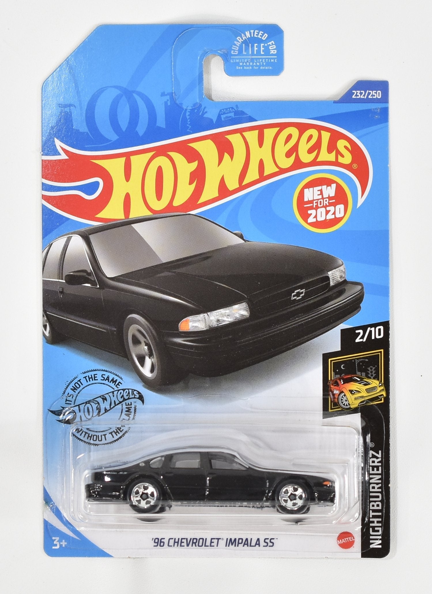 Hot Wheels Die Cast 2020 Mattel 96 Chevrolet Impala SS Mattel 2020 2 of 10 232-250 Night Burnerz