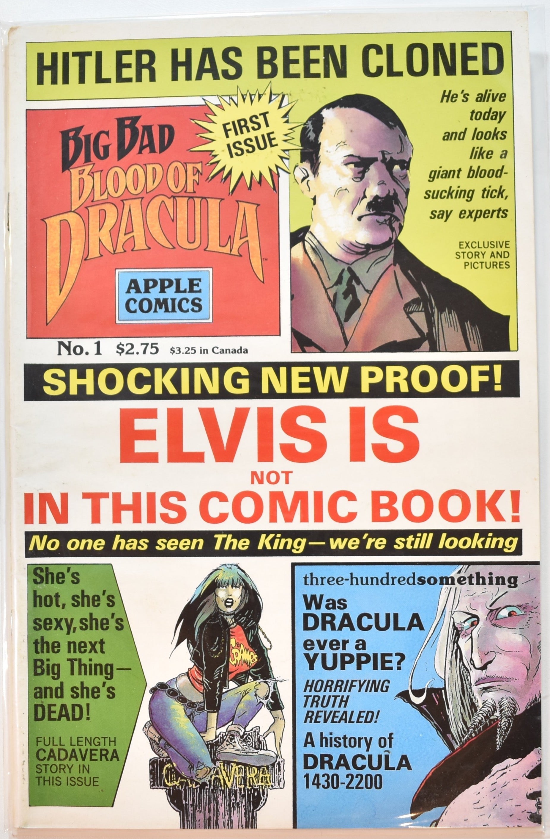 Big Bad Blood of Dracula Comic Book Hitler Has Been Cloned Apple Comics no. 1