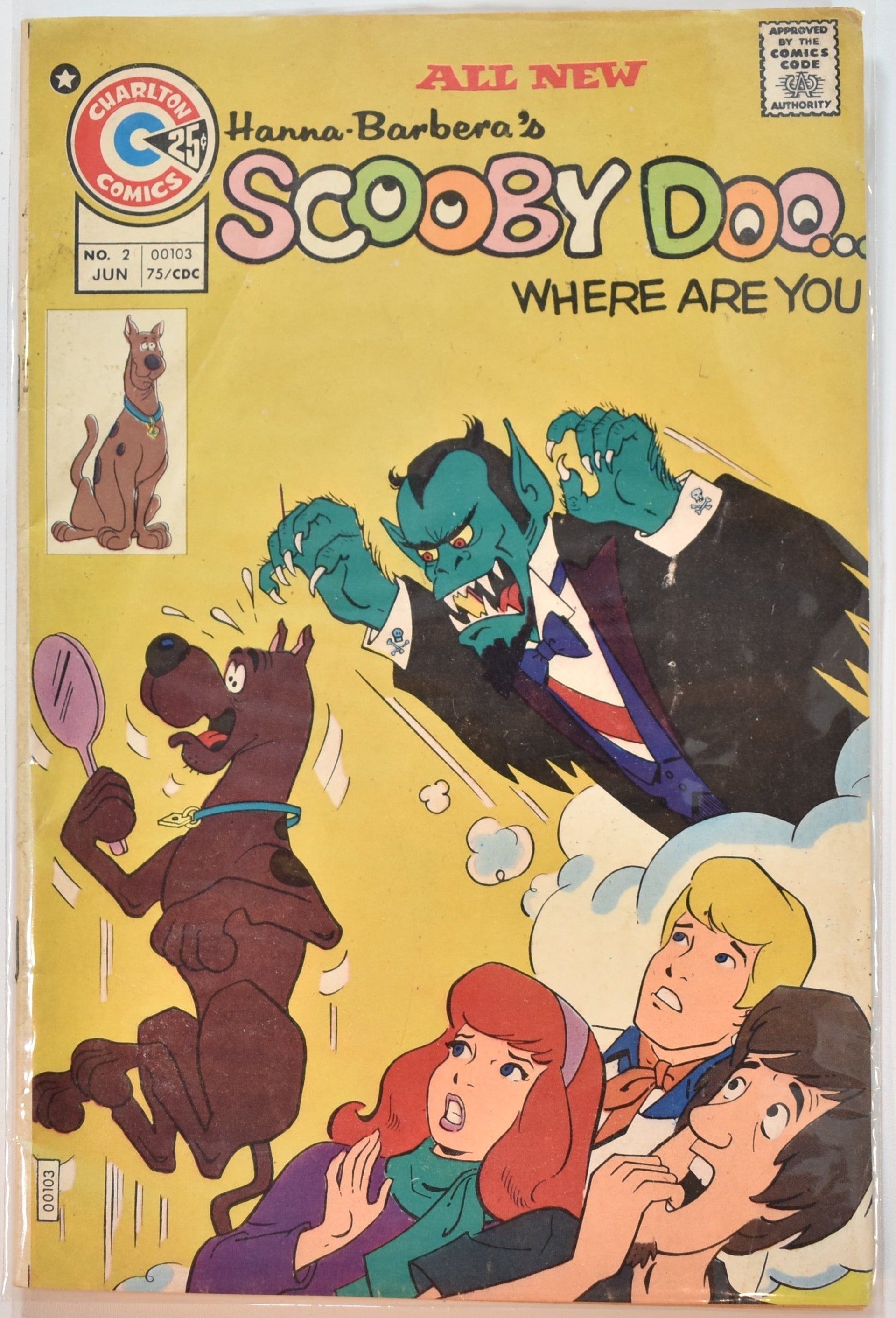 Scooby Doo No. 2 Hanna Barberas Charlton Comics Comic Book