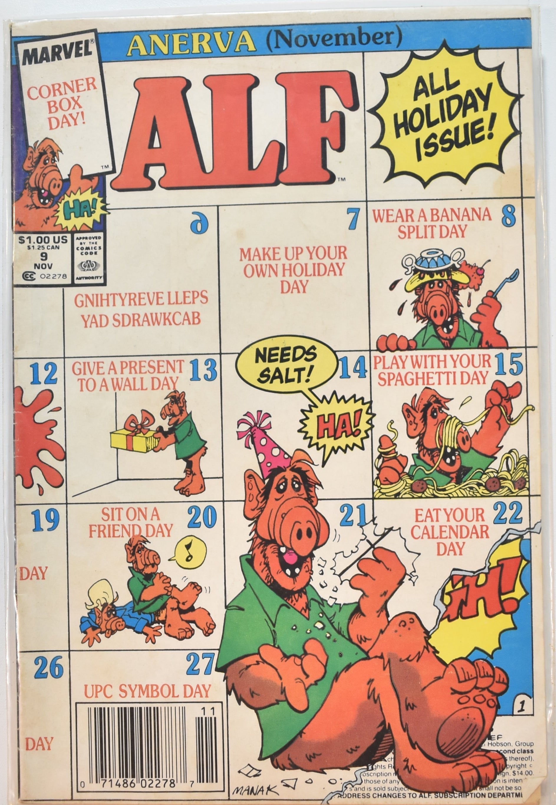 Alf Comic Book 9 Corner Box Day