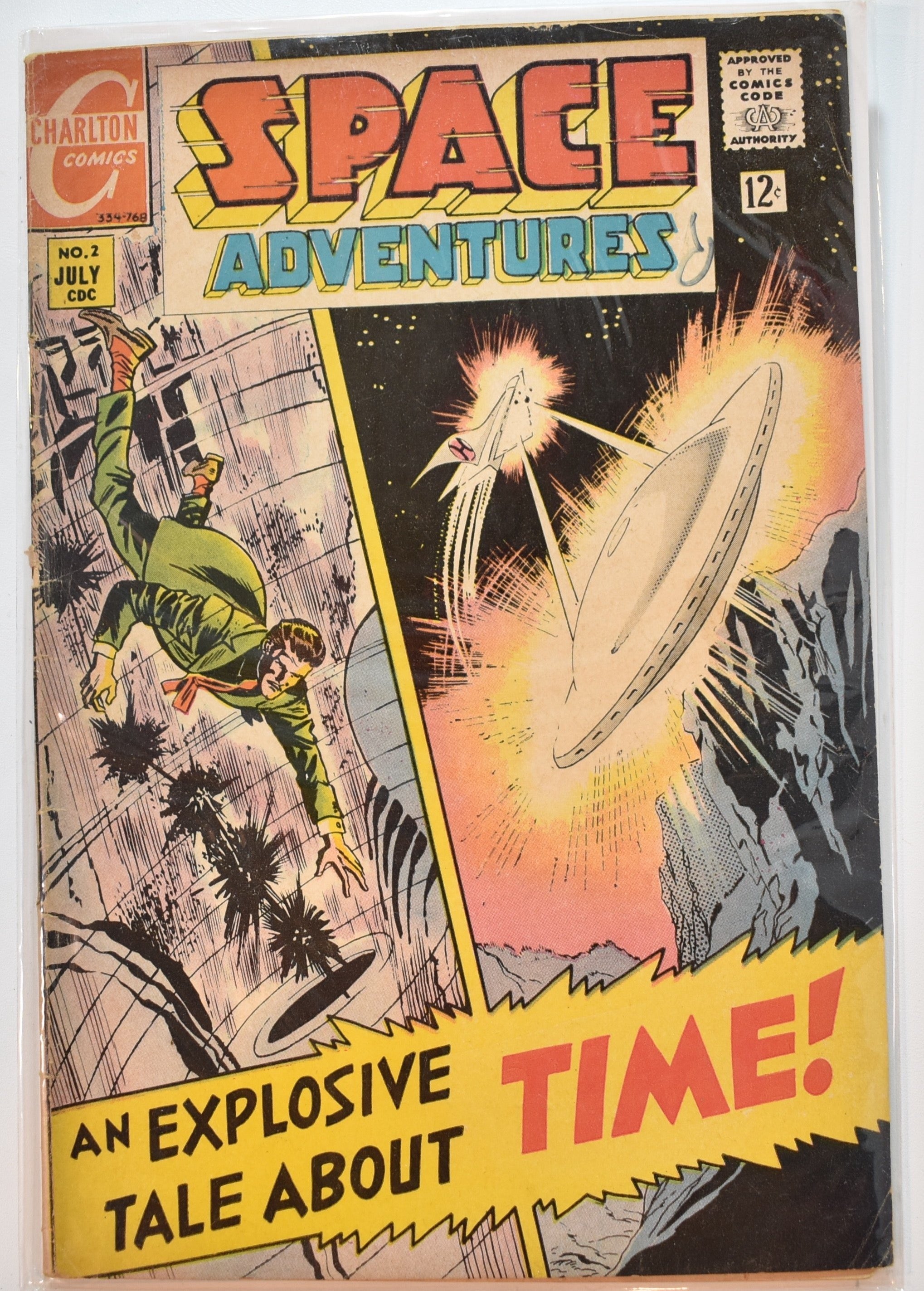 Space Adventures No. 2 Comic Book Charlton Comics An explosive tale about time