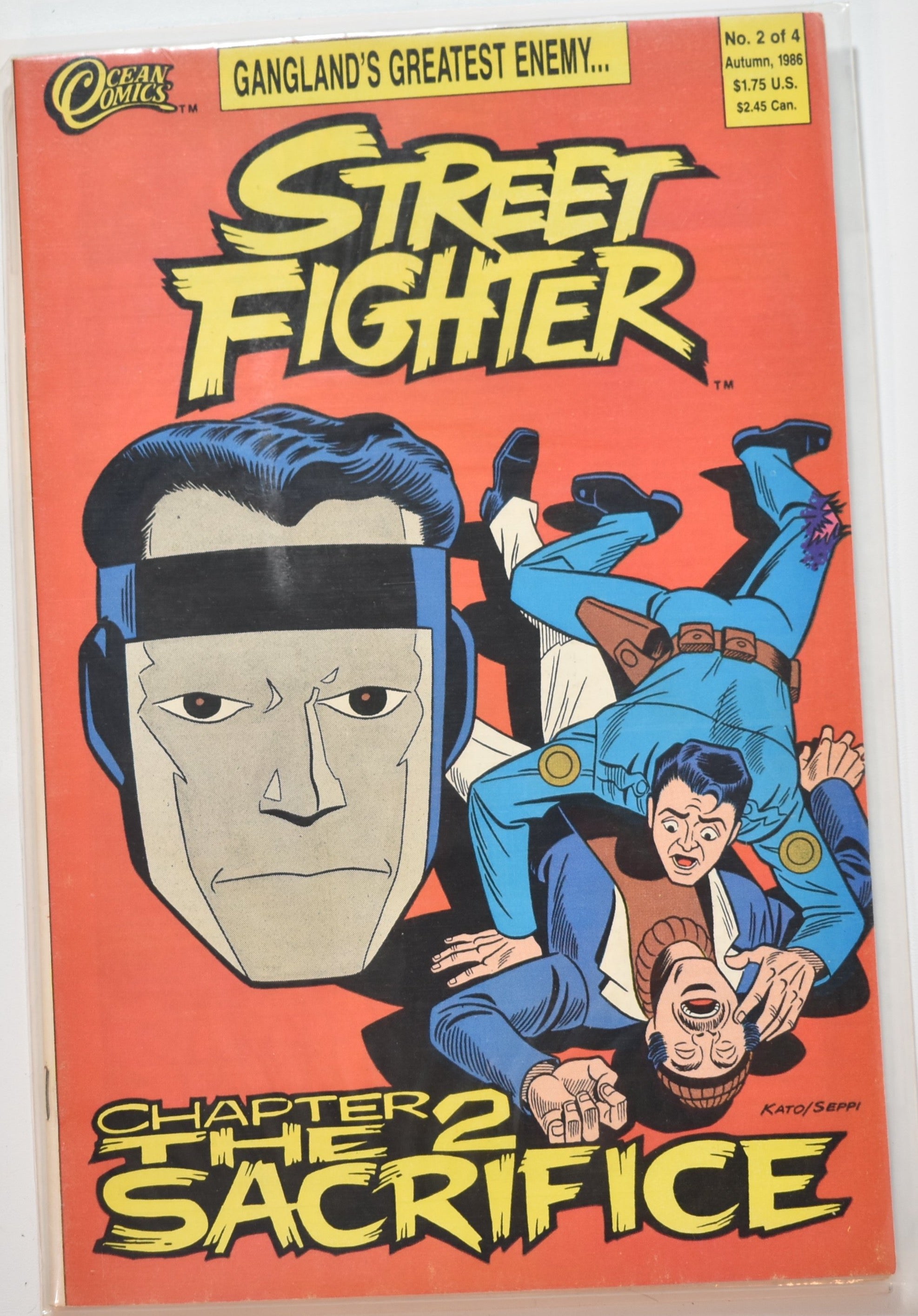 Street Fighter 2 of 4 Comic Book Autumn 1986 Ocean Comics Kato/Seppi Used