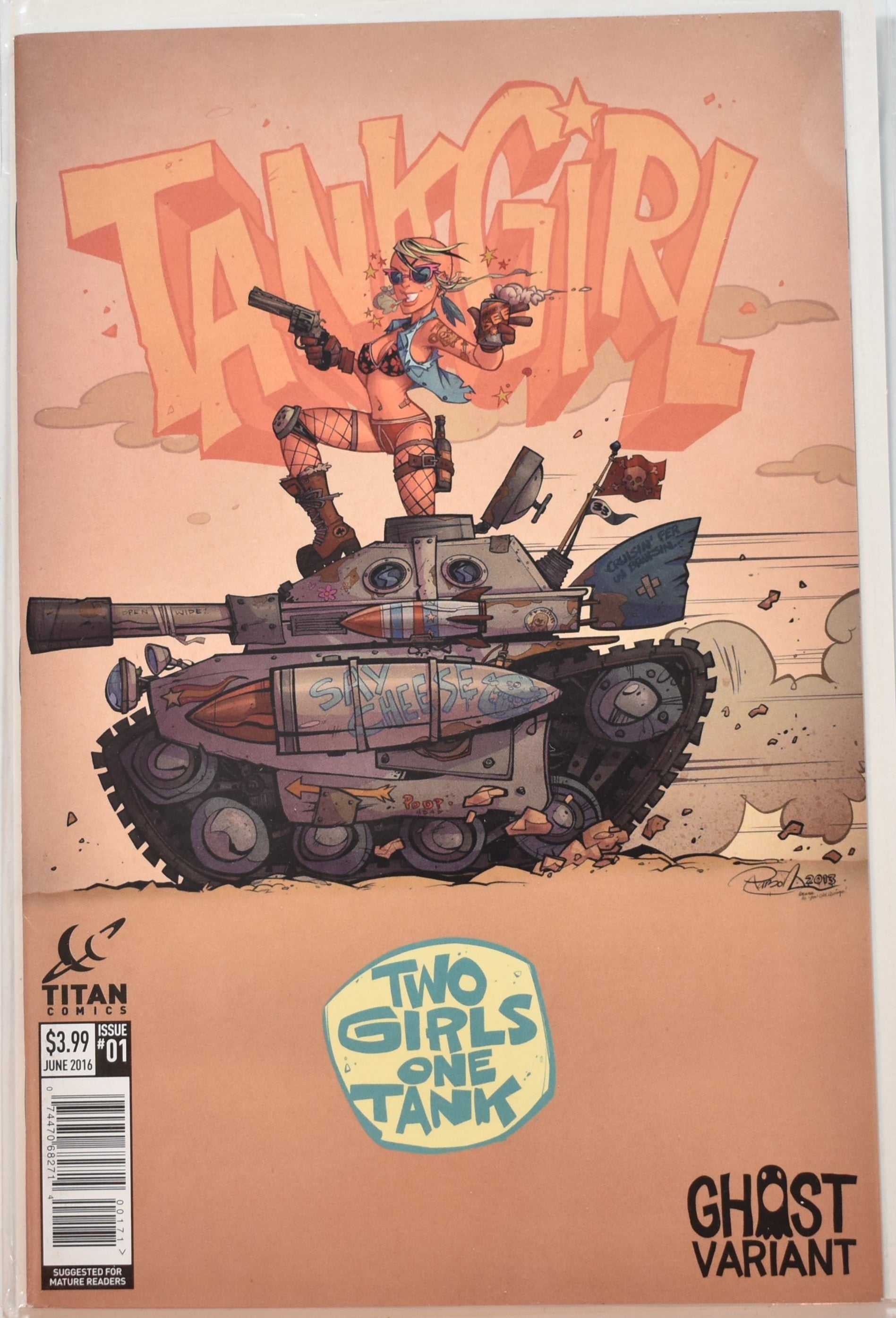 Tank Girl Two Girls One Tank Comic Book 01 Comic Ghost Variant