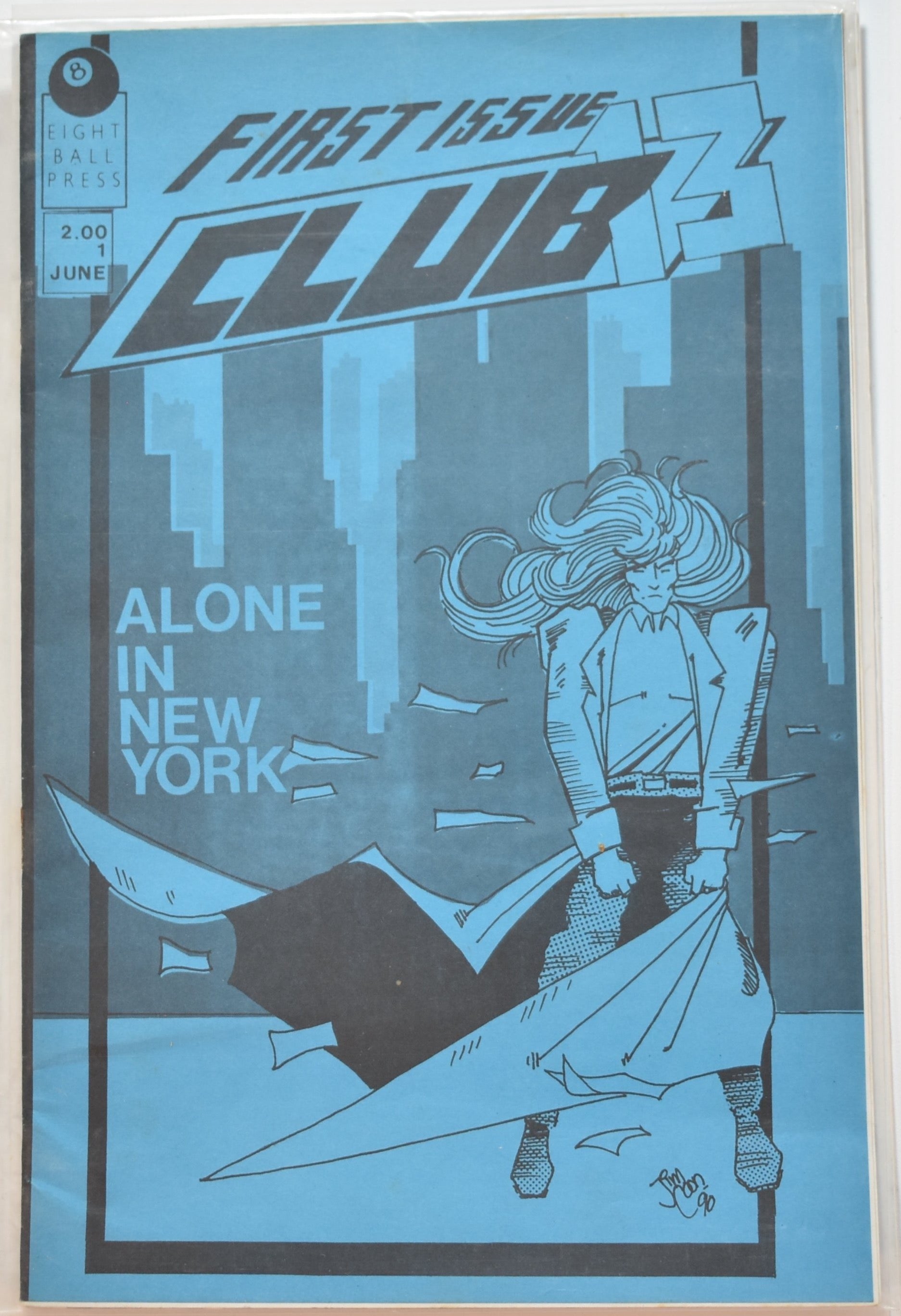 First Issue of Club 13 Eight Ball Press 1 June Alone In New York Comic Book