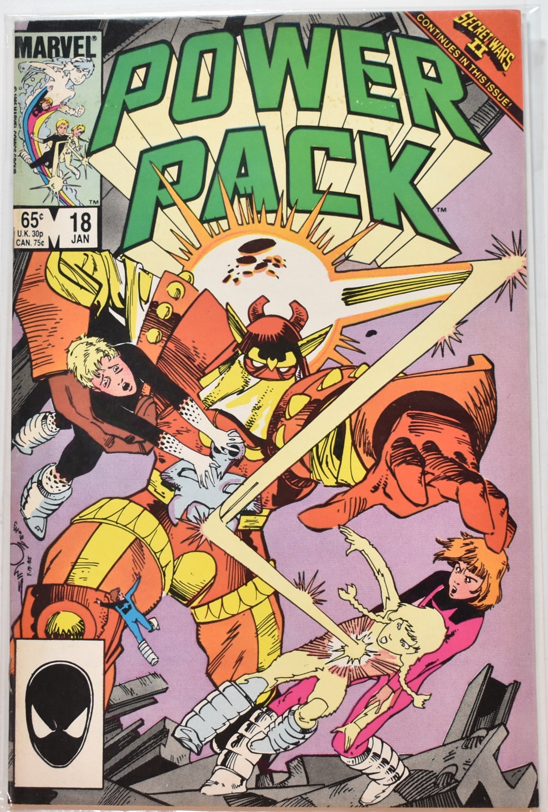 Power Pack Number 18 Comic Book Marvel Comic Books