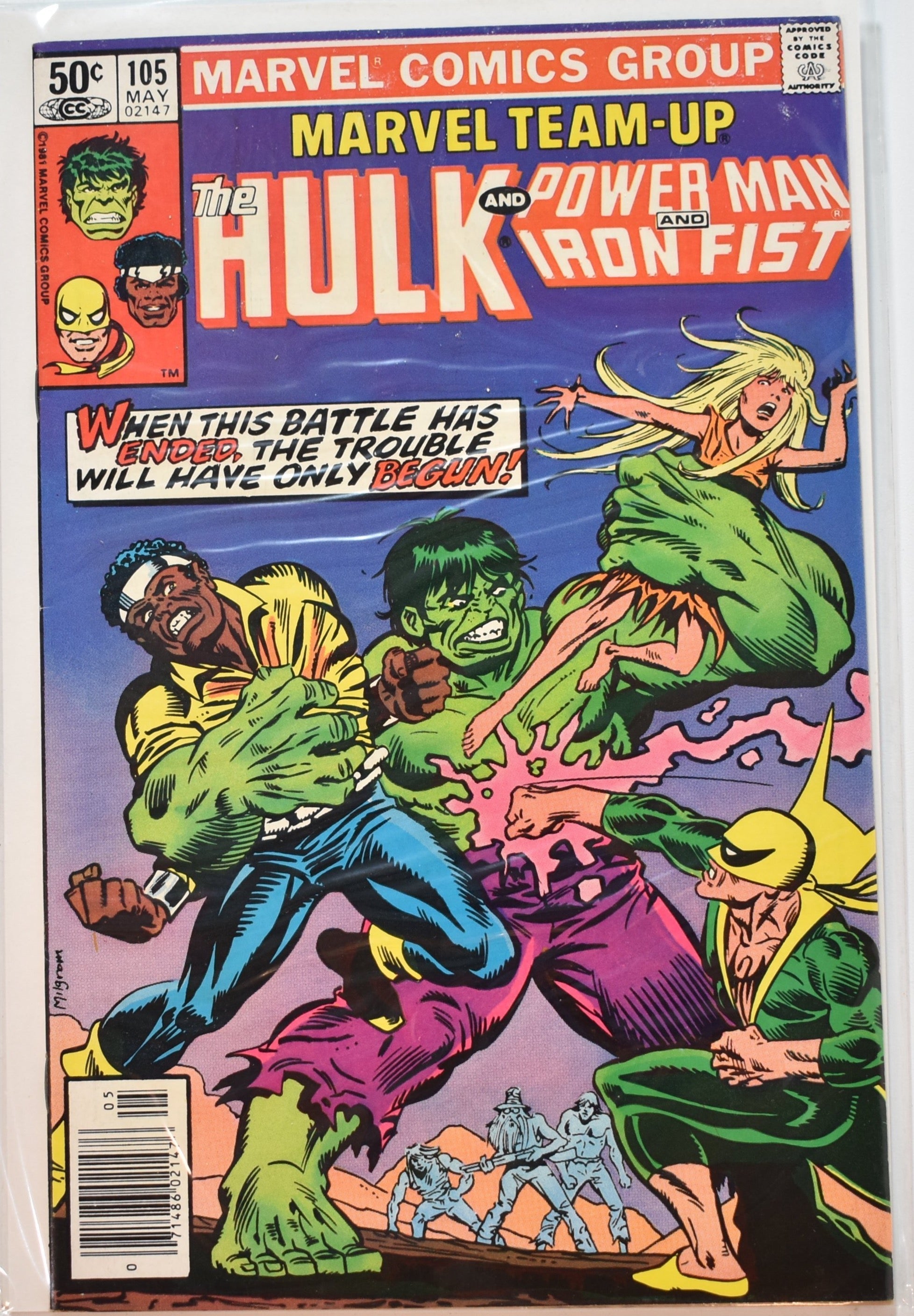 The Hulk Comic Book Marvel Team Up Power man and iron man 105 May Marvel Comics