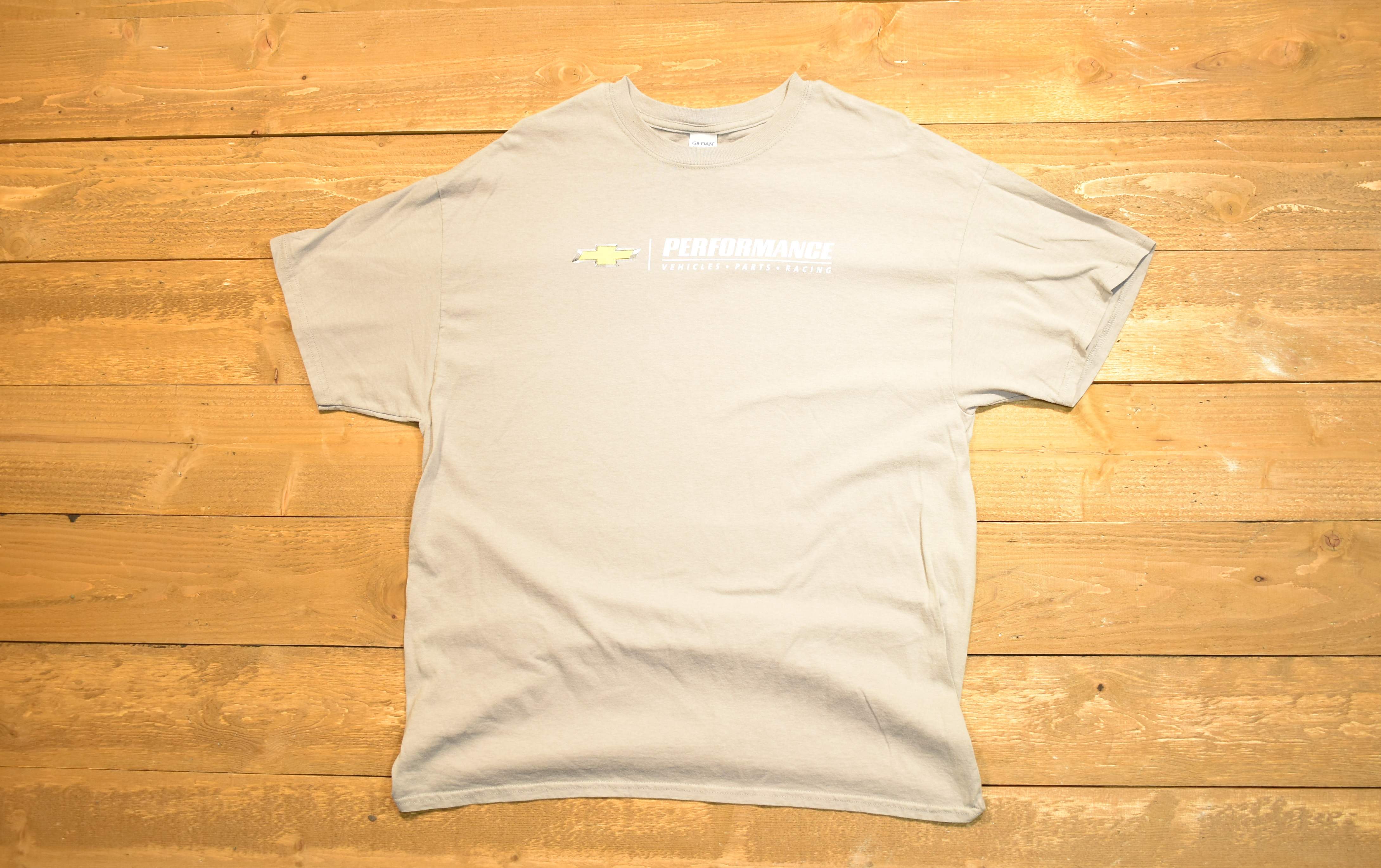 Chevy performance vehicle men's T-shirt XL gray used Corvette Camaro