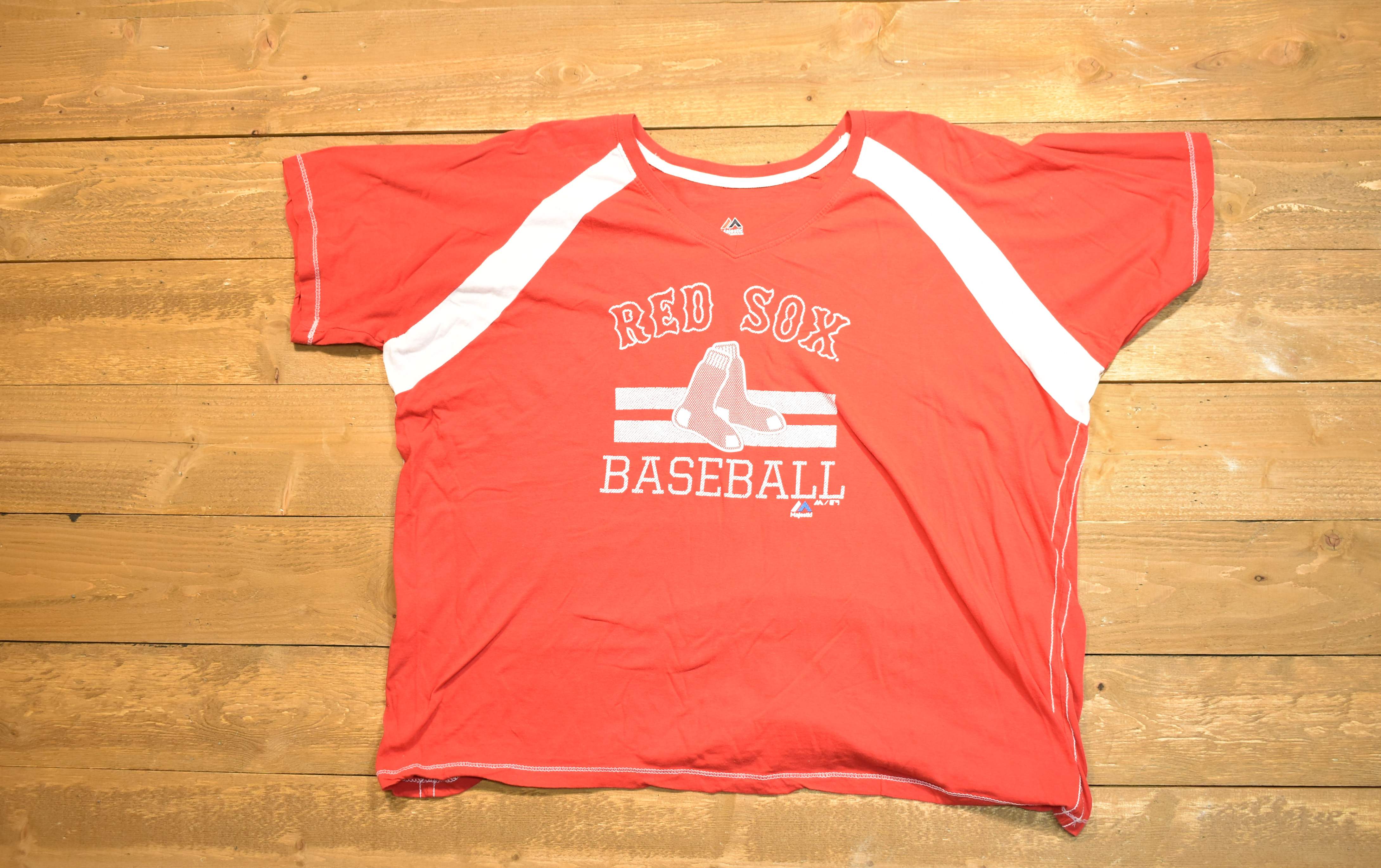 Boston Red Sox 2 XL men's T-shirt majestic MLB baseball shirt red used