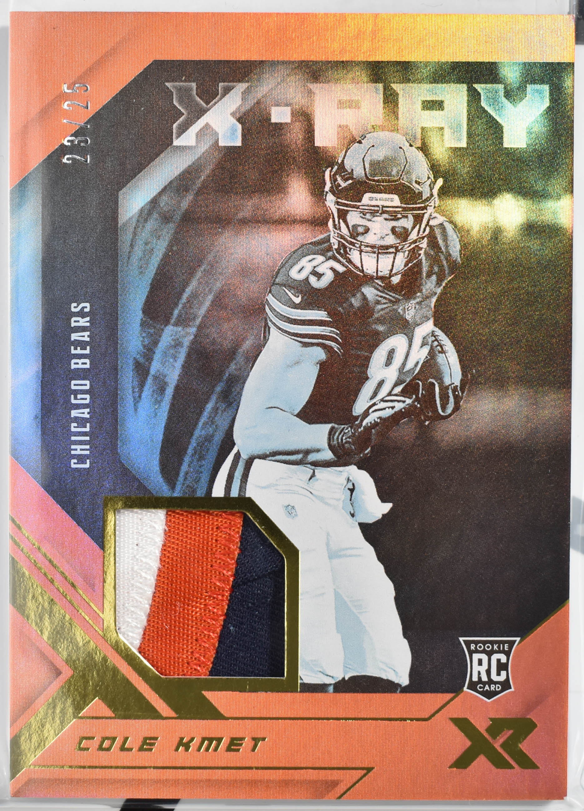 Cole Kmet Rookie Card No.XR-CK Xr Football Patch Tri Color 23/25 Numbered