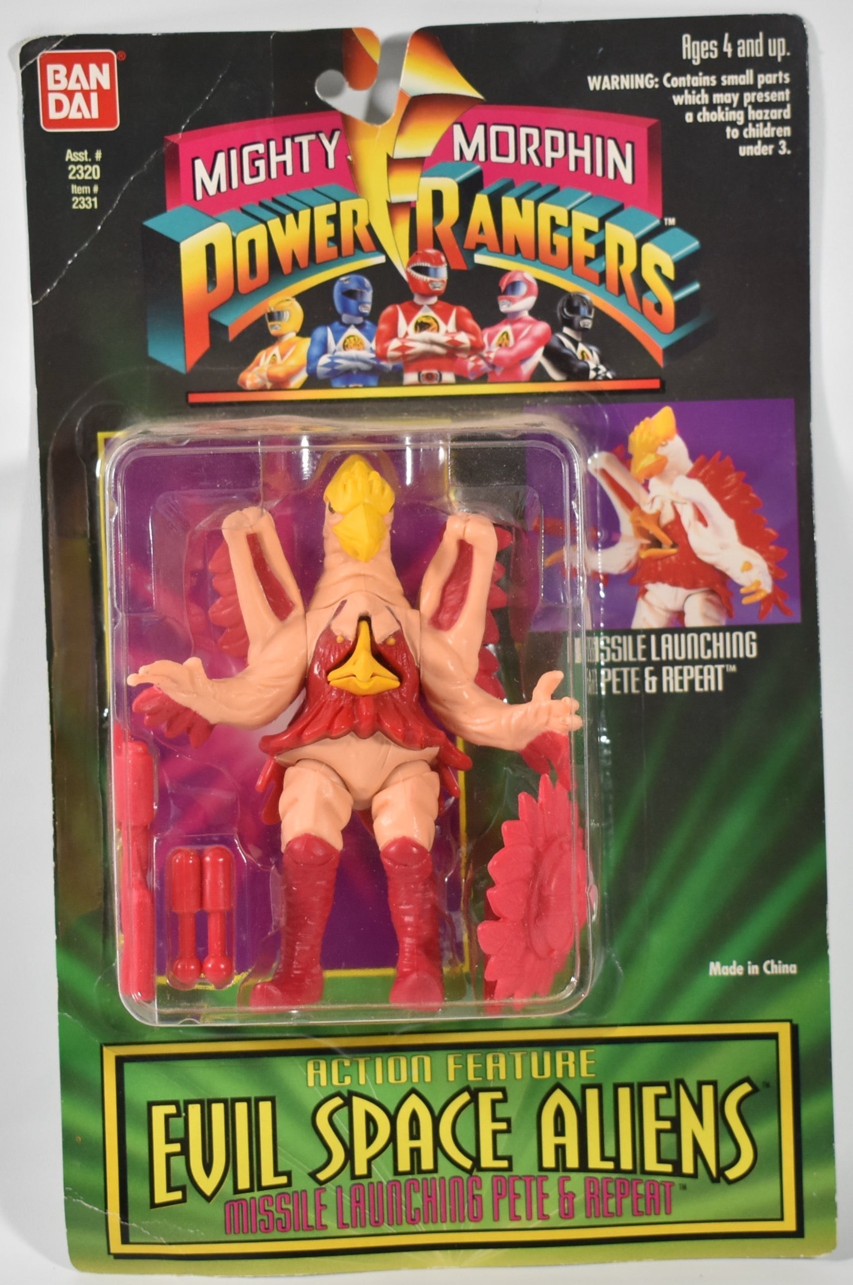 Power Rangers Evil Space Aliens Missile Launching Pete & Repeat