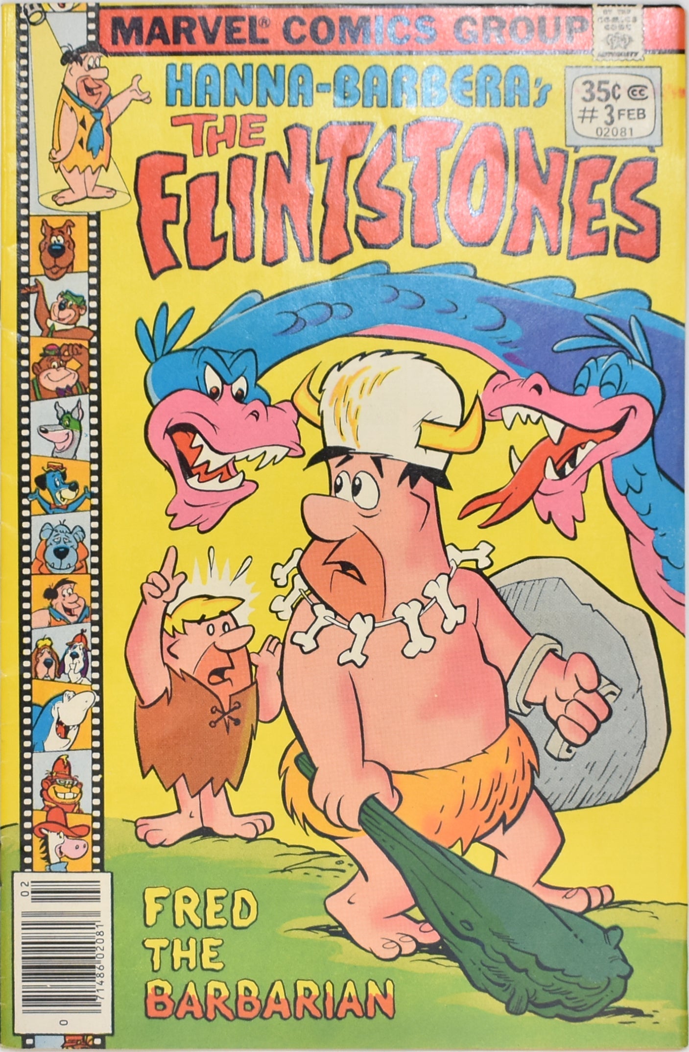 The Flintstones Hanna Barbera The Flintstones Fred the Barbarian Comic Book 3 FE