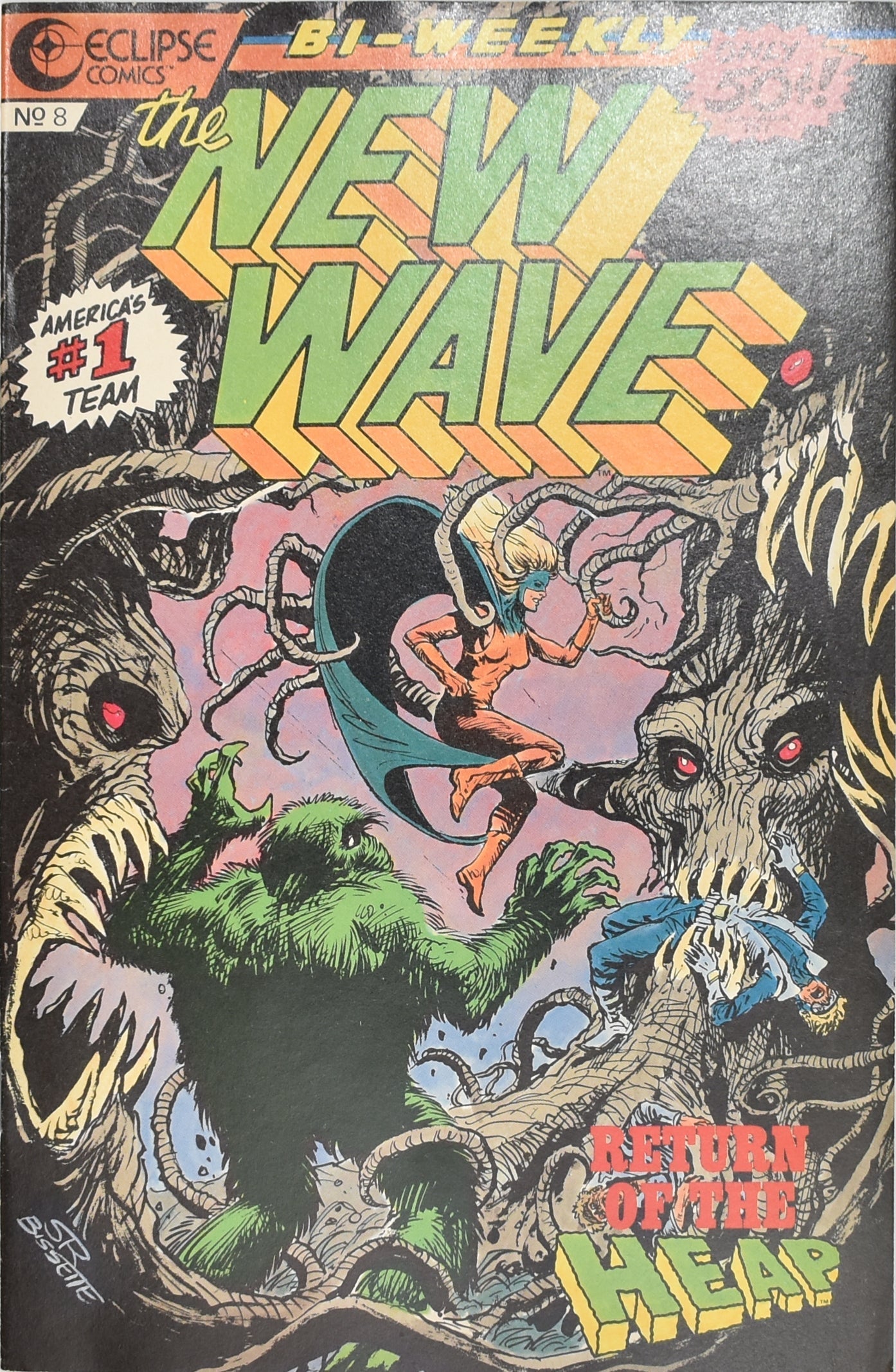 The New Wave Comic Book No. 8 Eclipse Comics Bi Weekly Return of the Heap