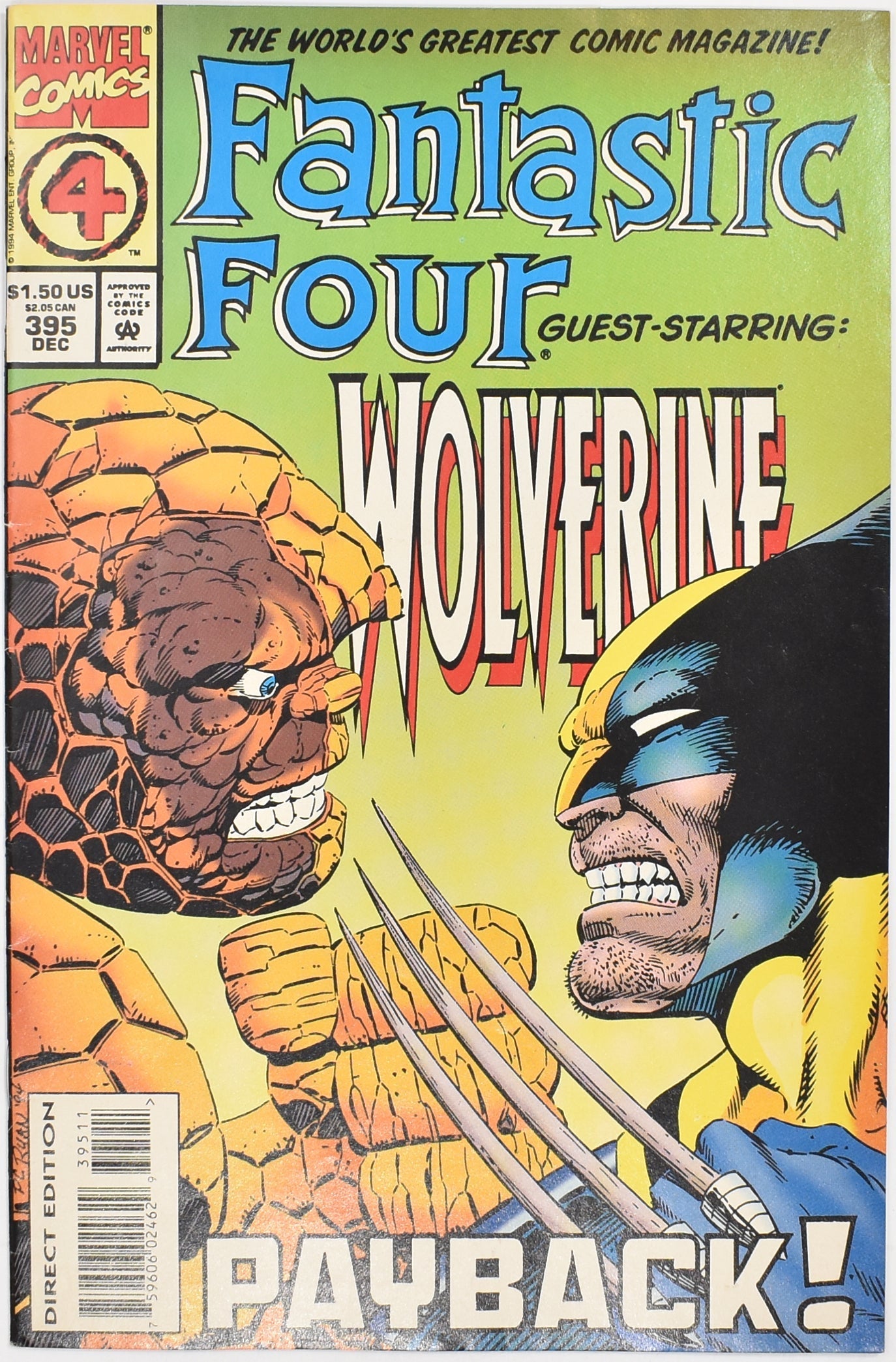Fantastic Four Guest Starring Wolverine 395 Marvel Comics 4