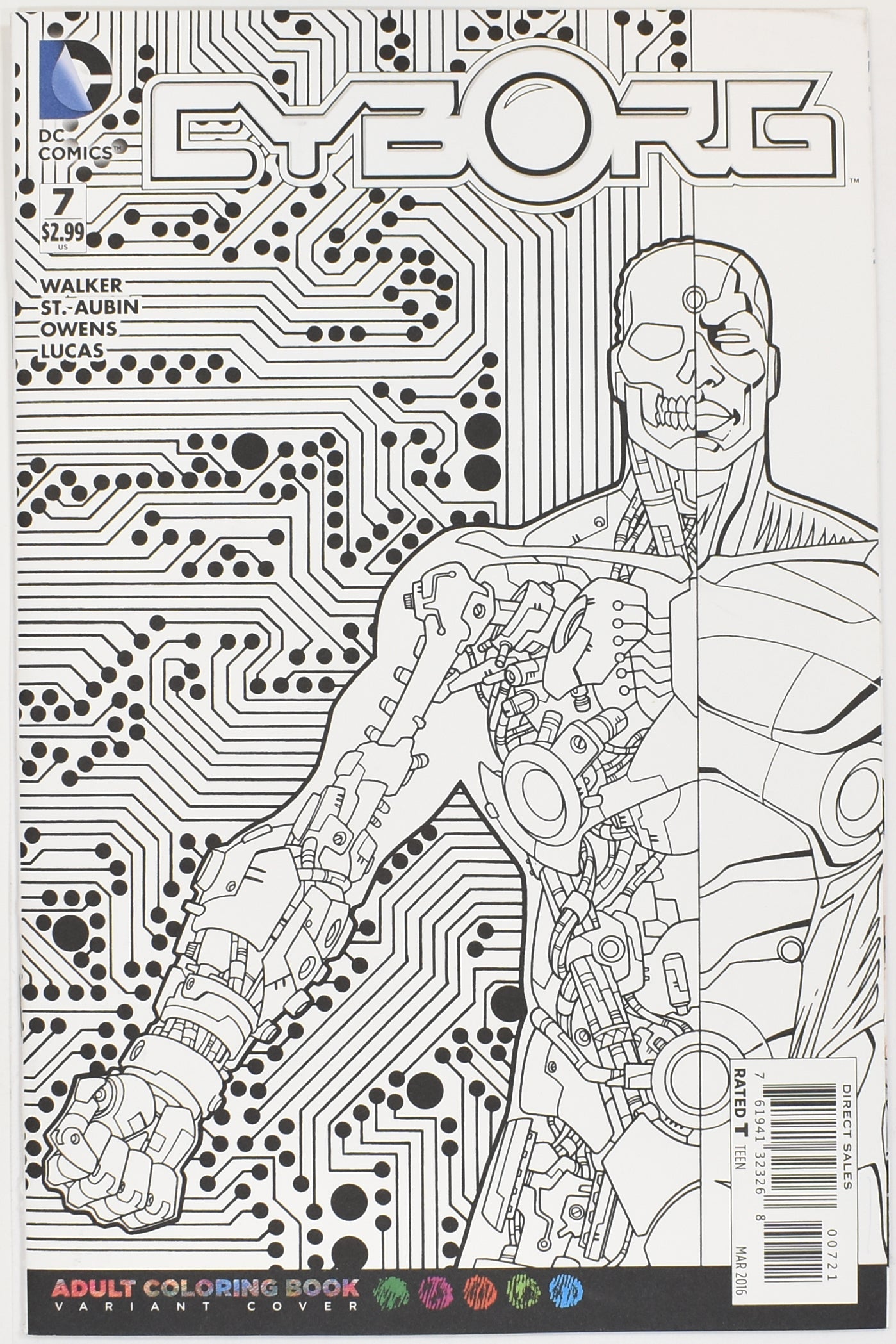 Cyborg 7 Dc Comics Comic Book Adult Coloring Book
