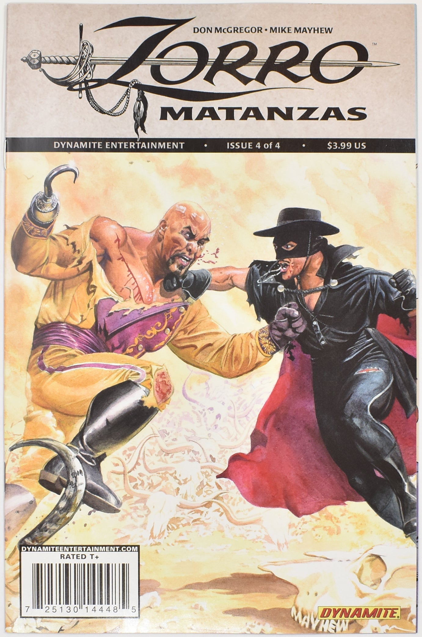 Zorro Matanzas Dynamite Comic Book The Mask of Zorro 4 of 4