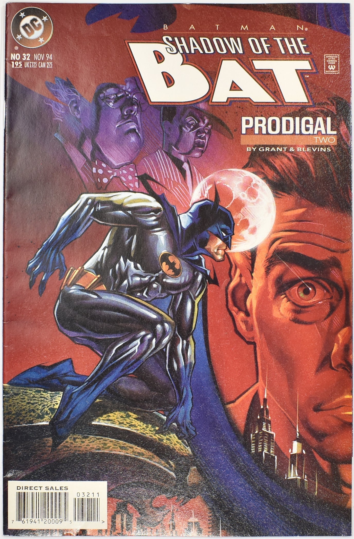 Shadow of the Bat Batman Comic Book 32 Dc Comics Prodigal TWO