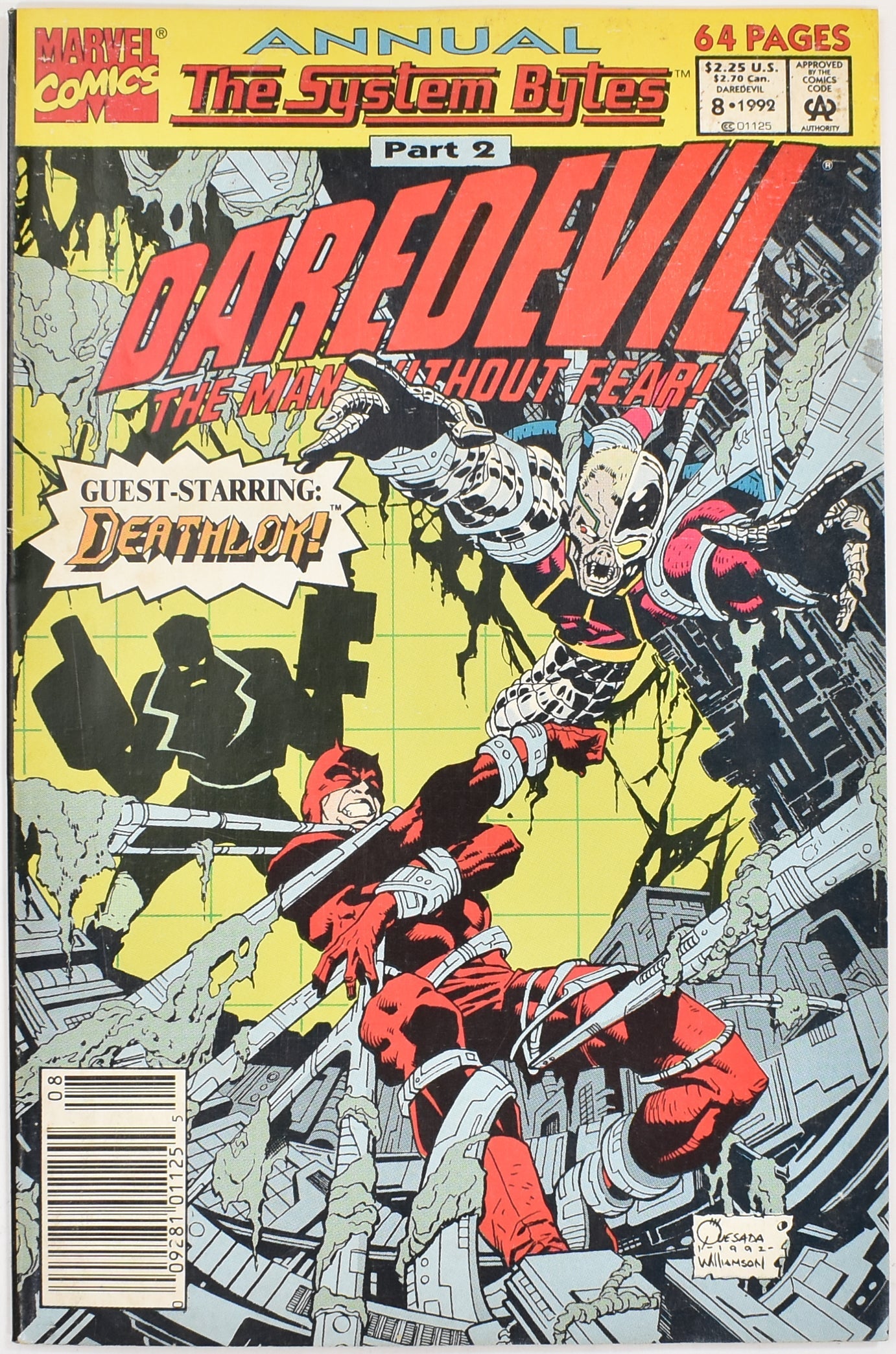 Daredevil Comic Book 8 1992 Marvel Comics Annual Part 2