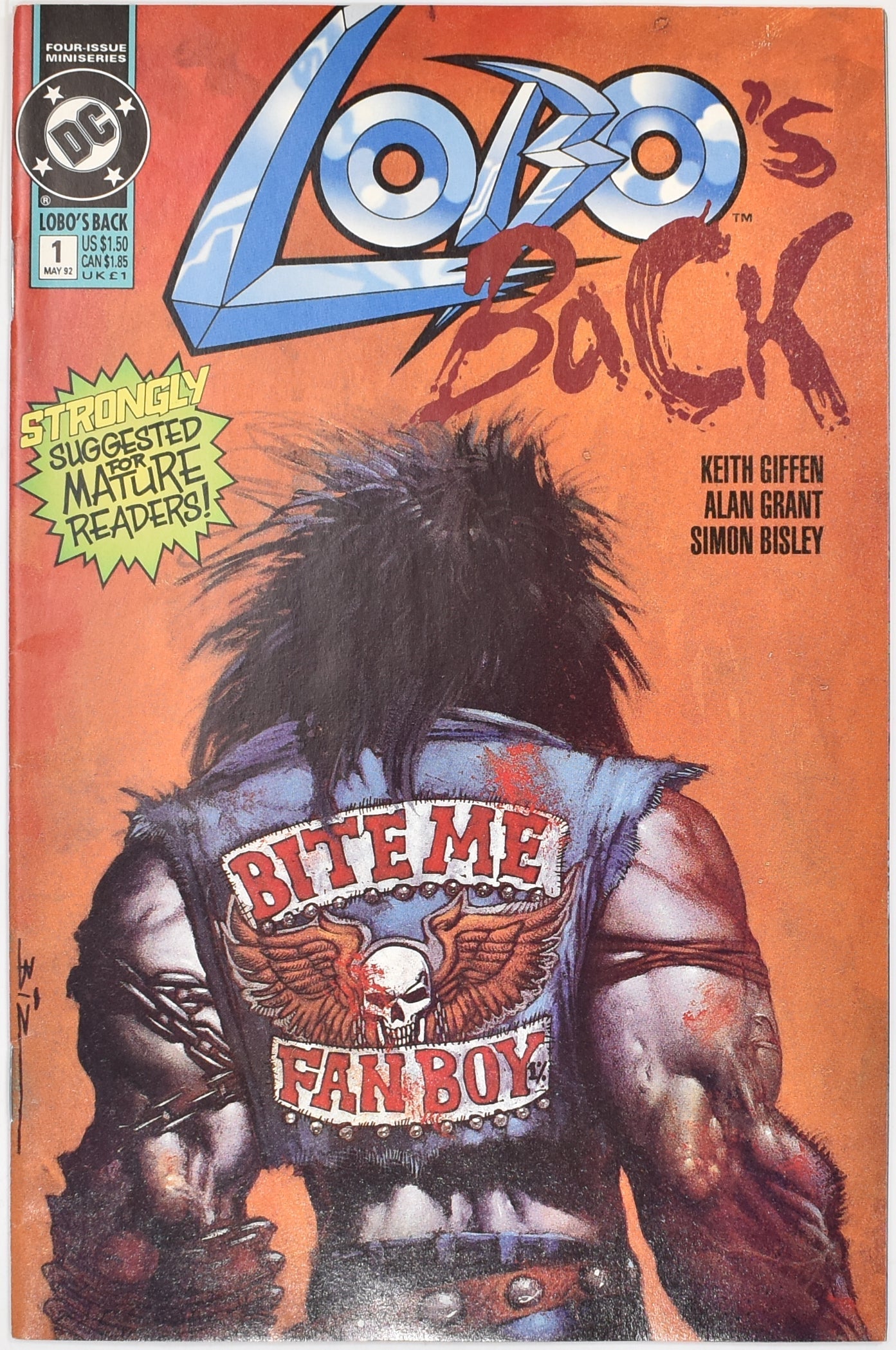 Lobos Back Comic Book 1 Dc Comics Bite Me Fan Boy