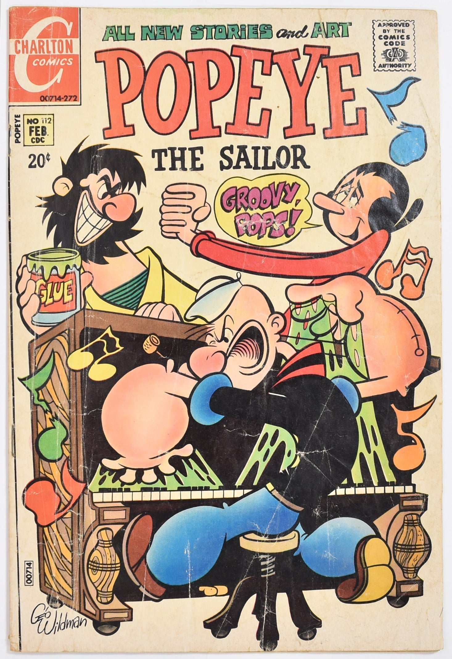 Popeye The Sailor No. 112 Charlton Comics Groovy Pops