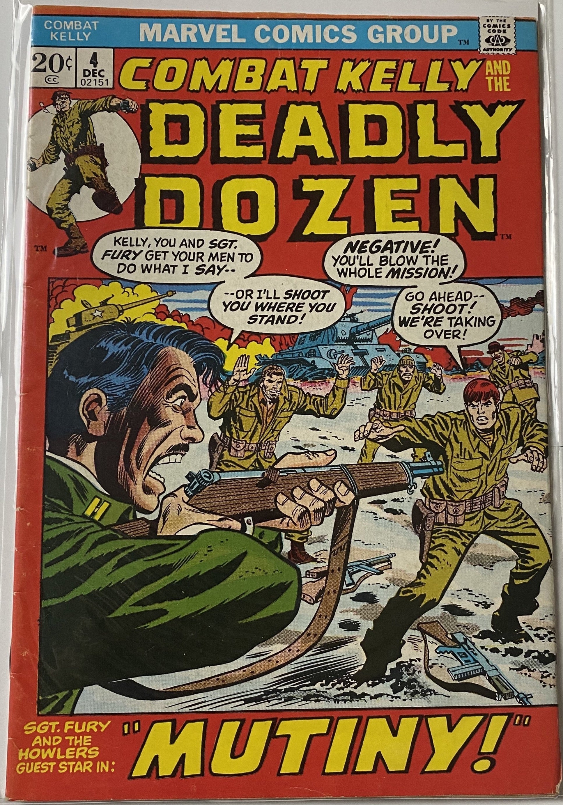 Combat Kelly And the Deadly Dozen Dec 4 Marvel Comic Book