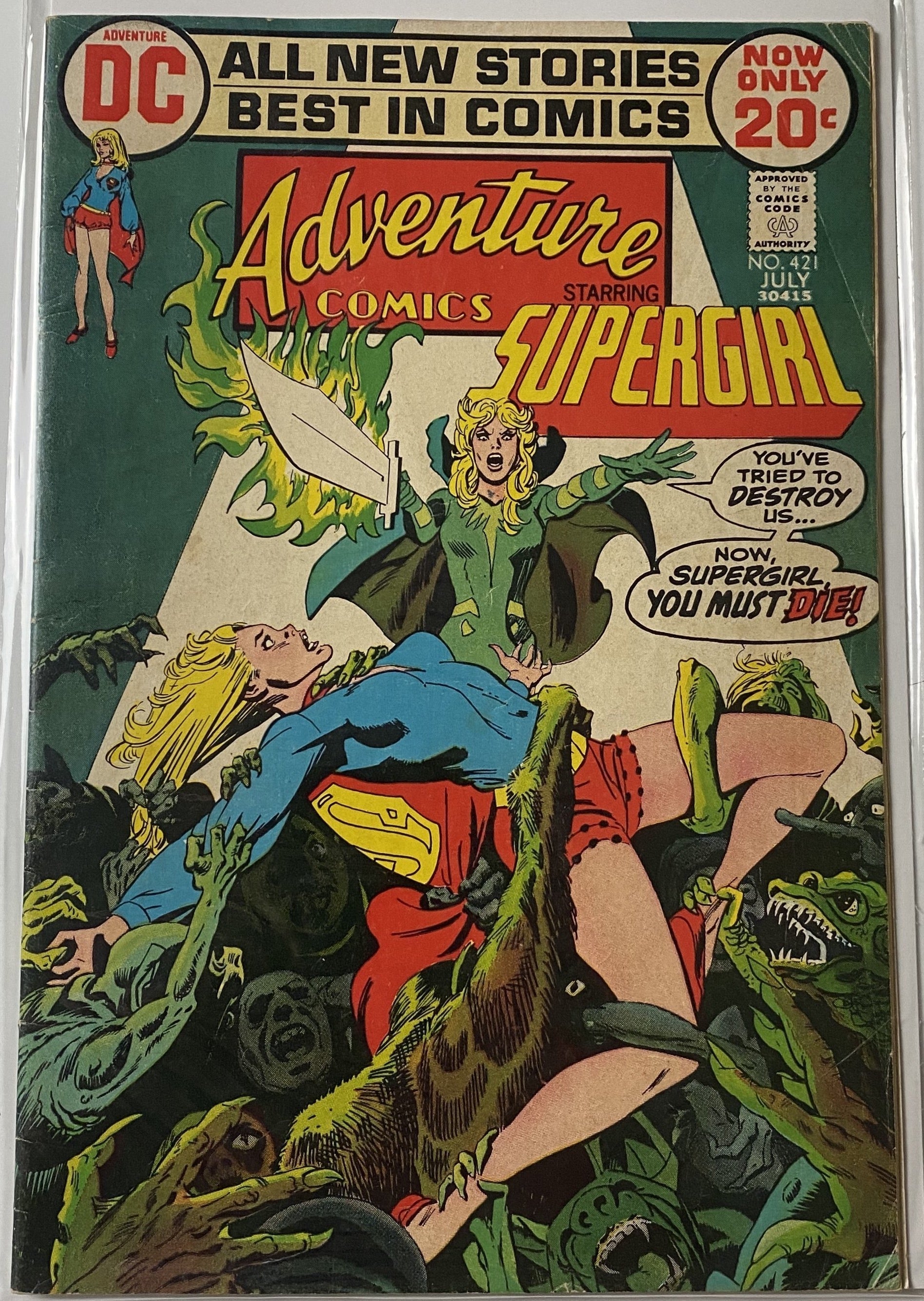 Adventure Comics Staring Super Girl No. 421 Dc Comics