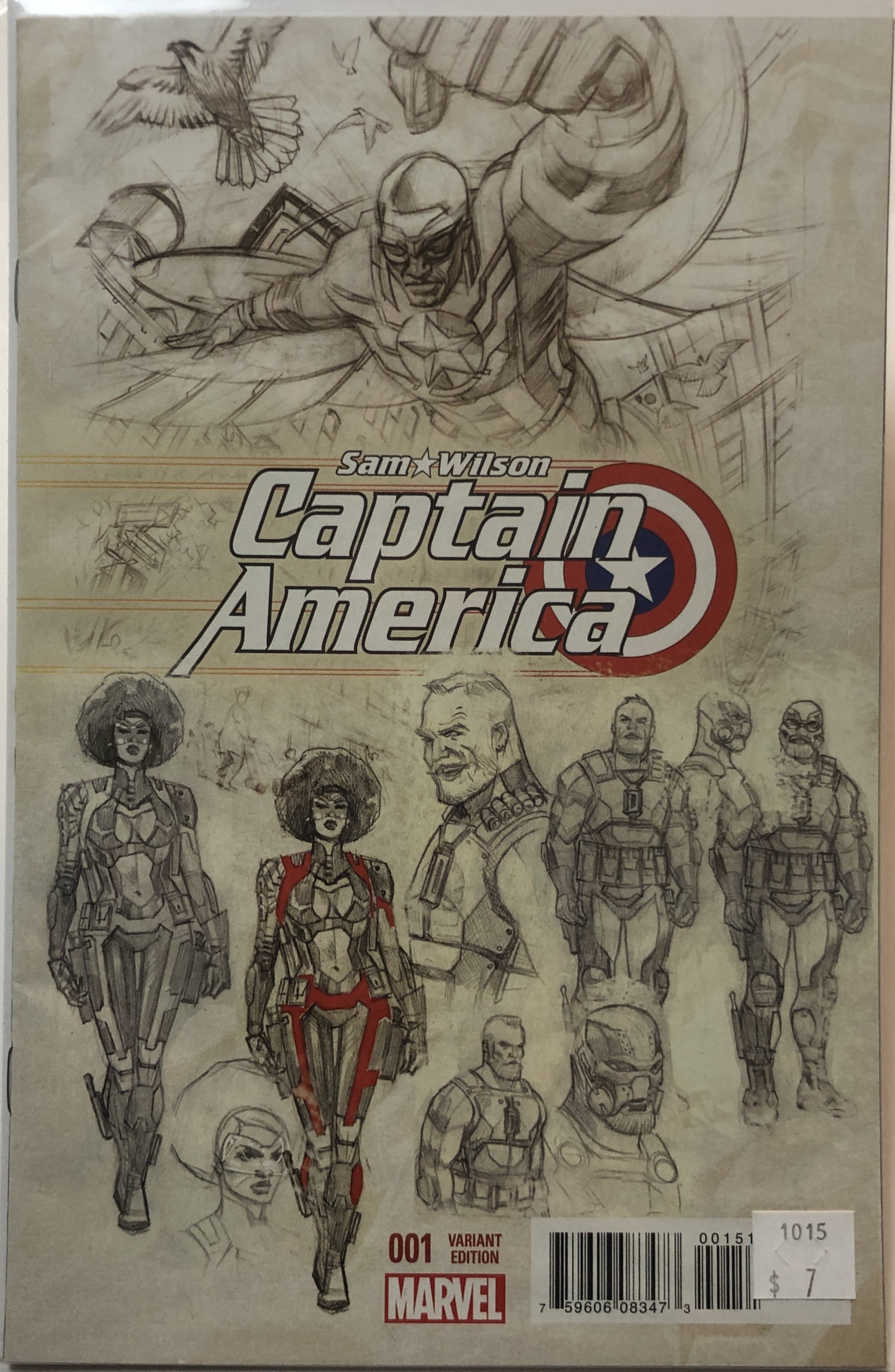 Captain America 001 Variant Edition Marvel Comics Sam & Wilson