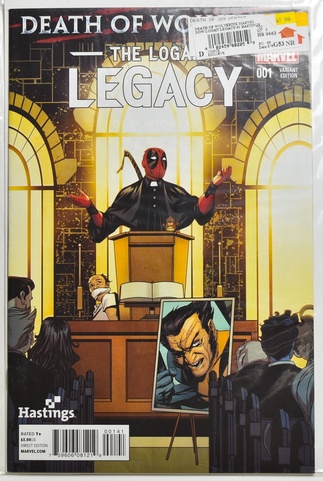 Deadpool Death of Wolverine The Logan Legacy 001 Variant Hastings Edition