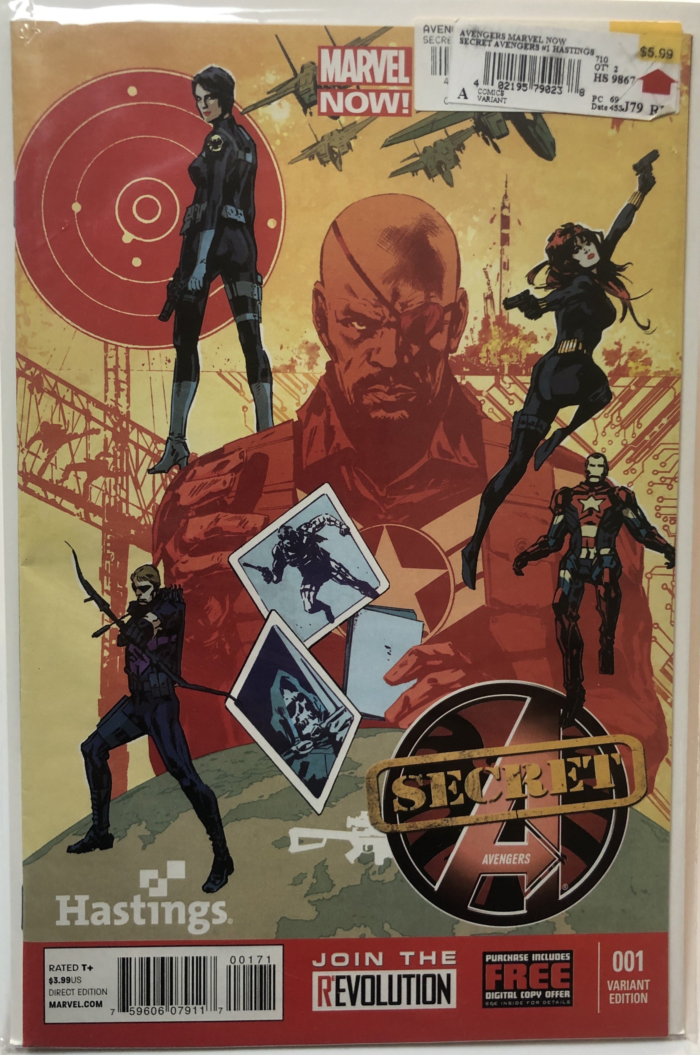 Avengers 001 Secret Hastings Variant Marvel Comics Comic Book