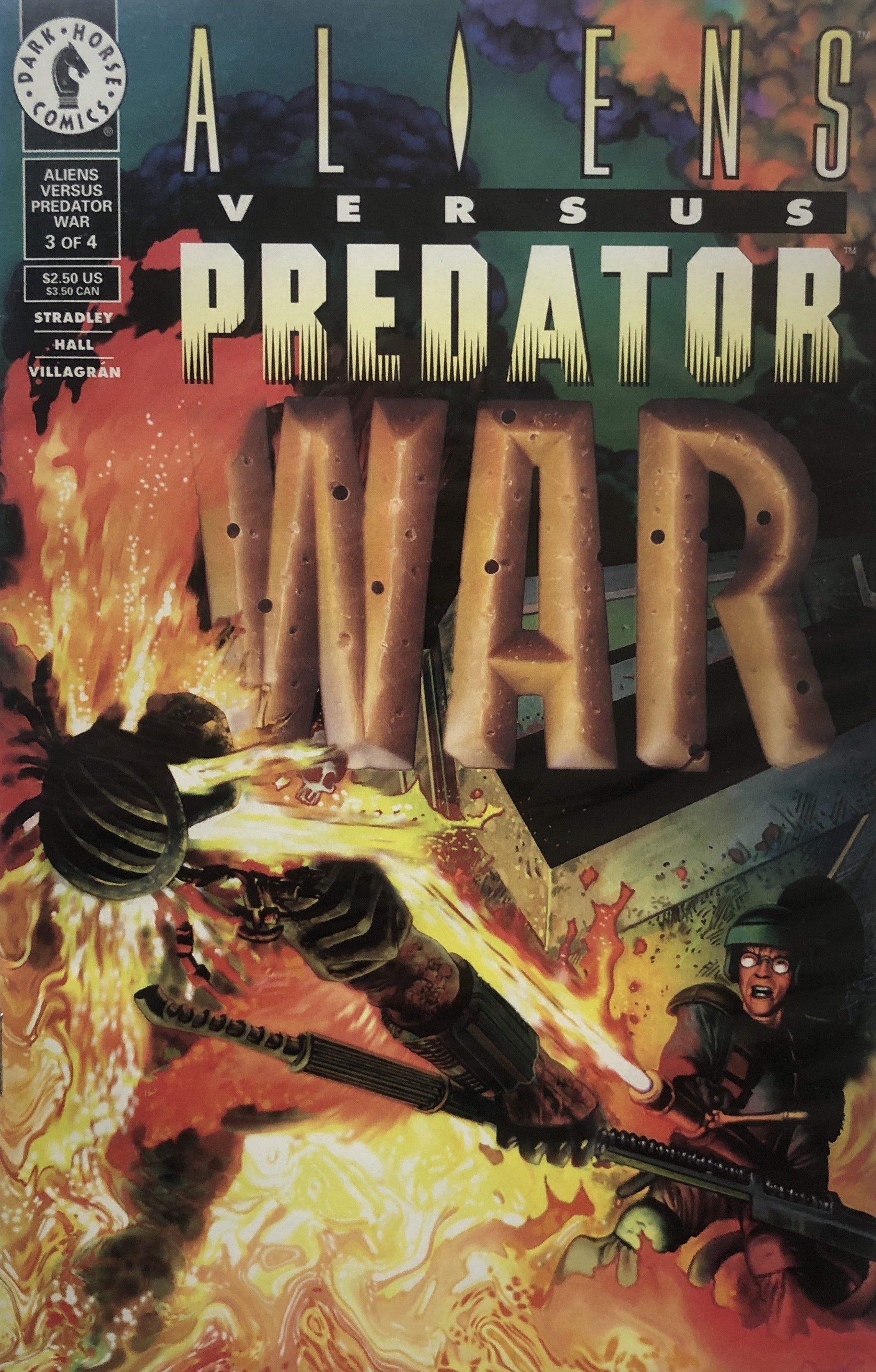 Aliens Versus Predator War 3 of 4 Dark Horse Comic Book