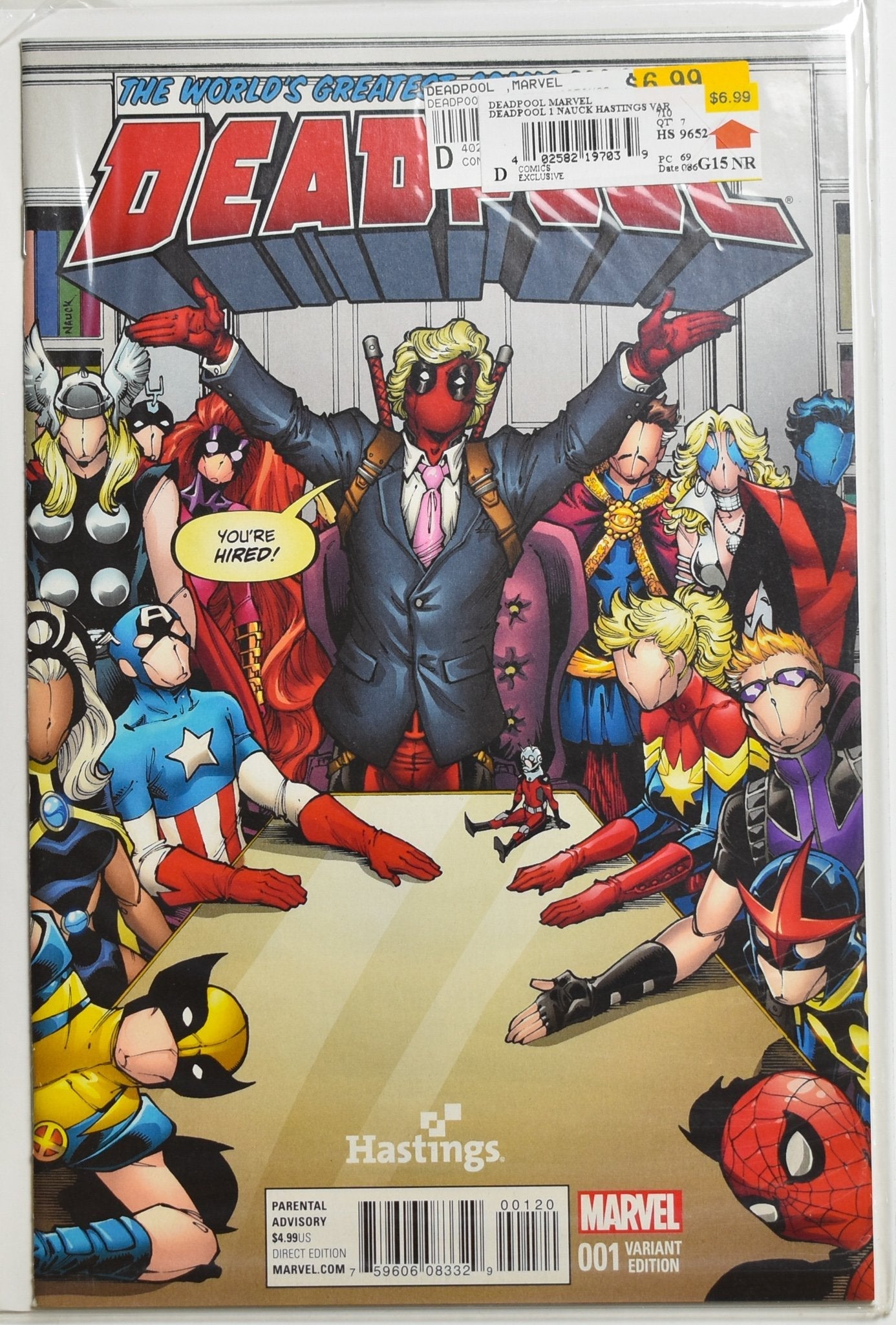 Deadpool 001 Variant Edition Hastings Marvel Comic Book