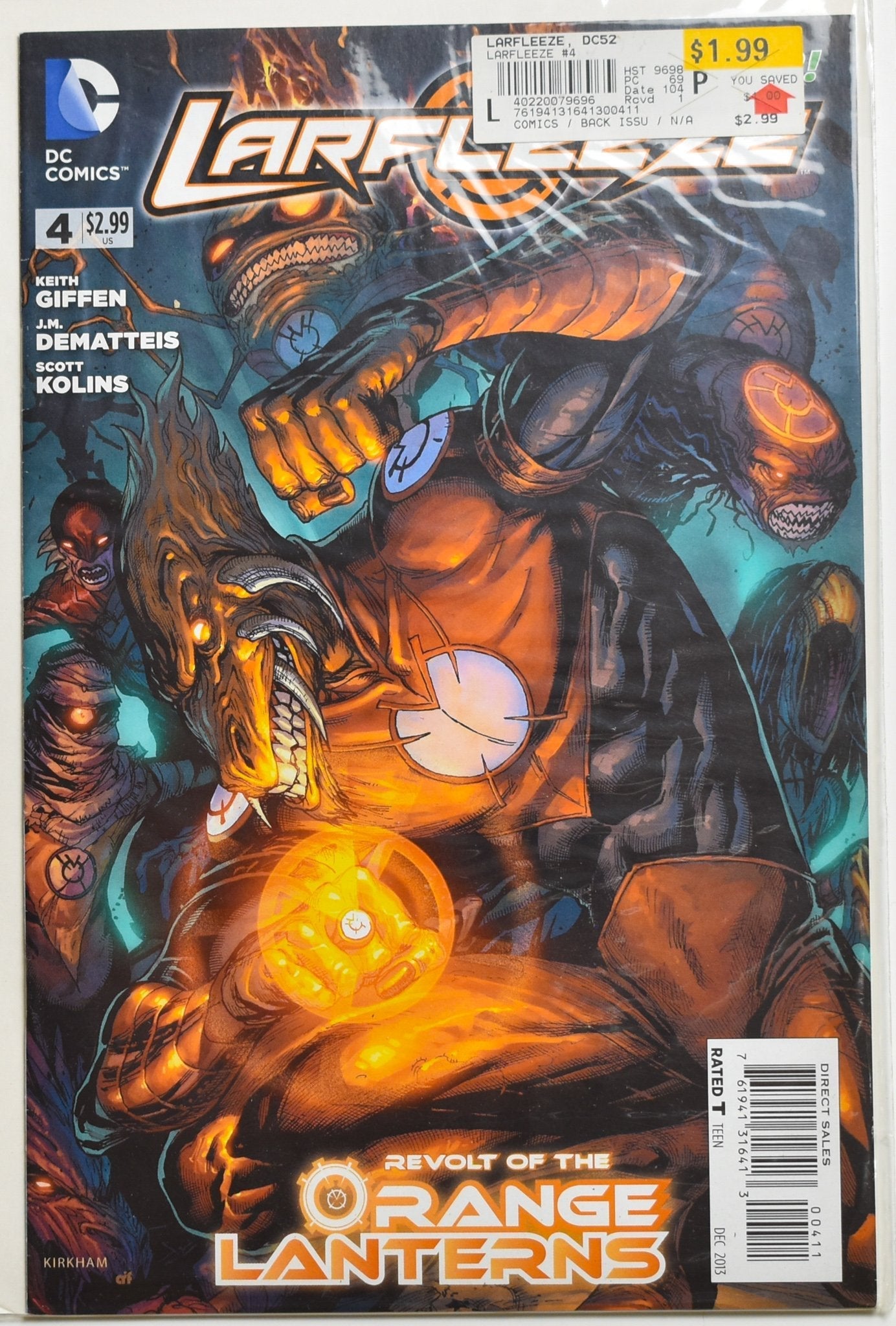 Larfleeze 4 Comic Books Revolt of the orange lanterns