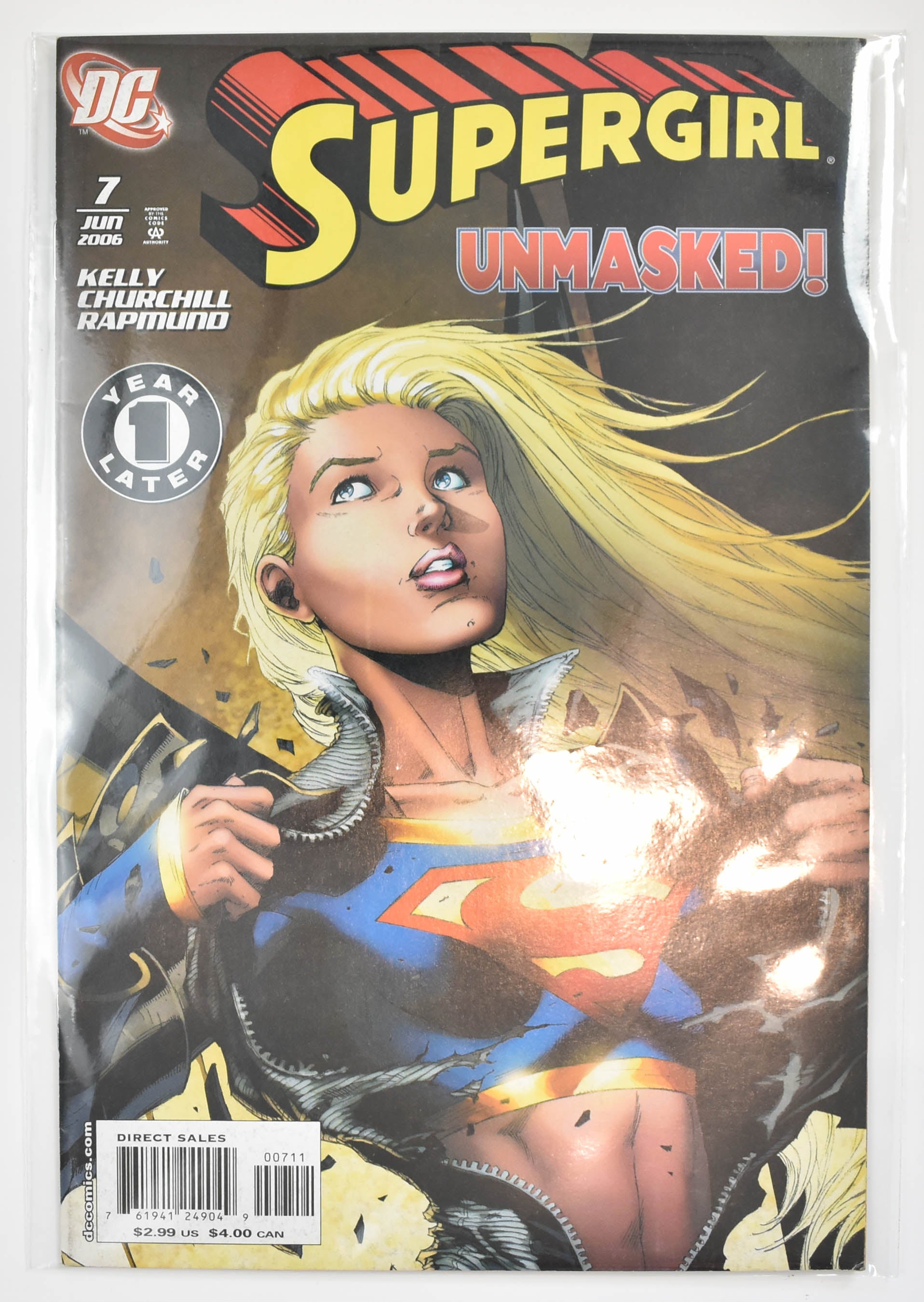 Super Girl Unmasked 7 Dc Comics Comic Book Year 1 Later JUN 2006