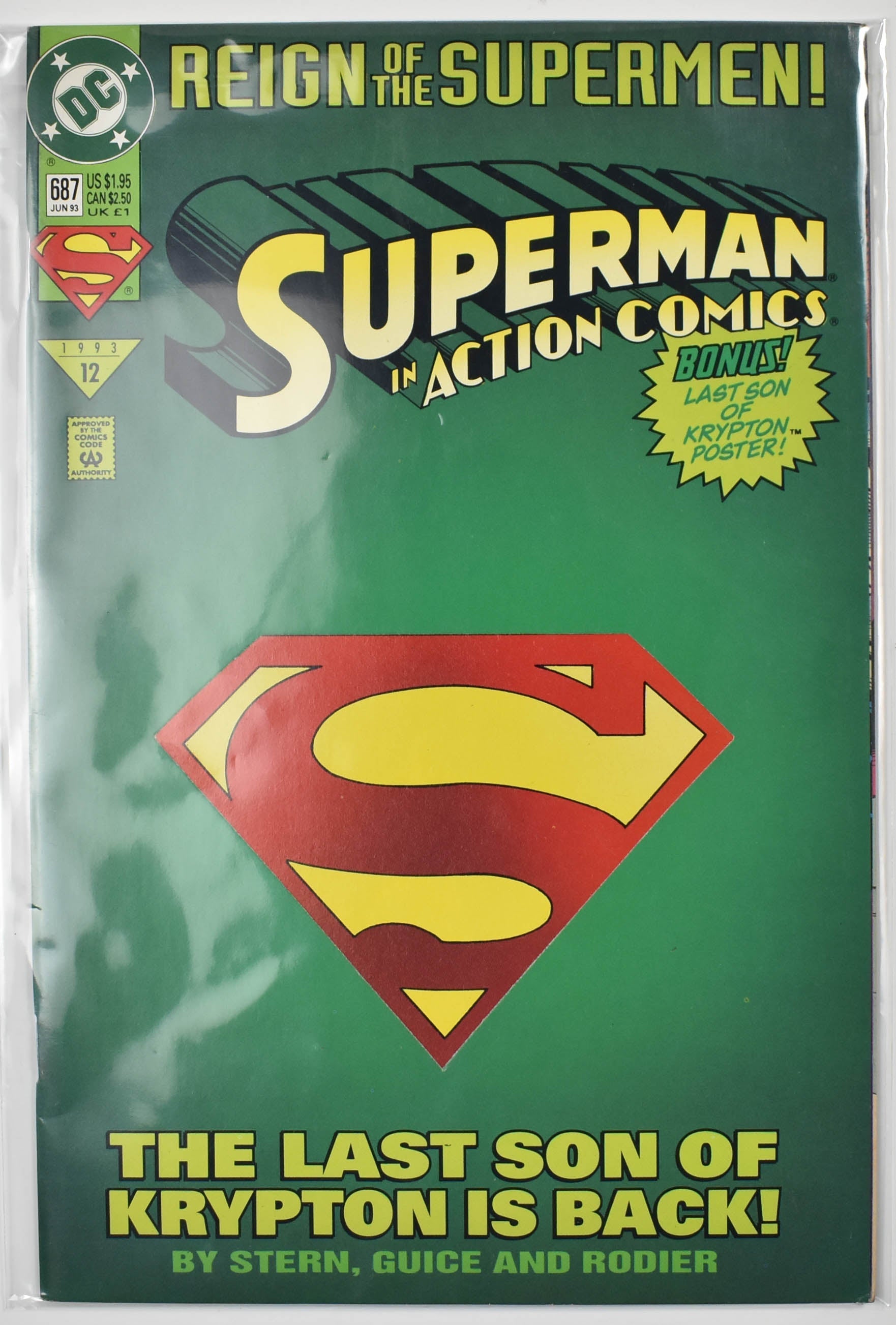 Superman in Action Comics 687 DC Comic Book 1993