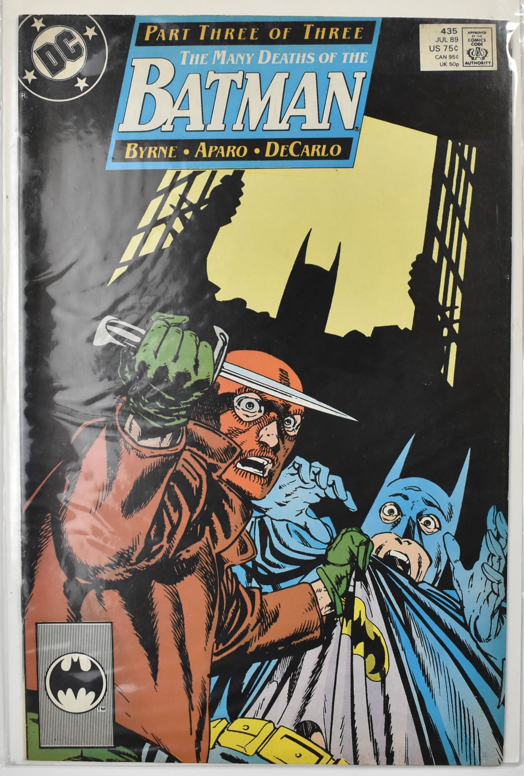 The Many Deaths of The Batman 435 Part 3 of 3 DC Comics Jul 1989